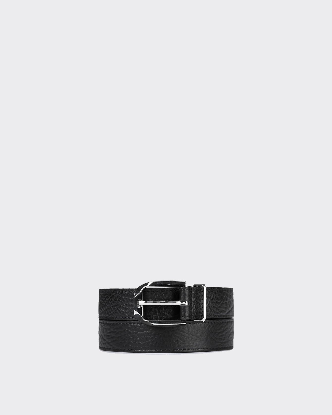 Cintura Embossed Leather Nera