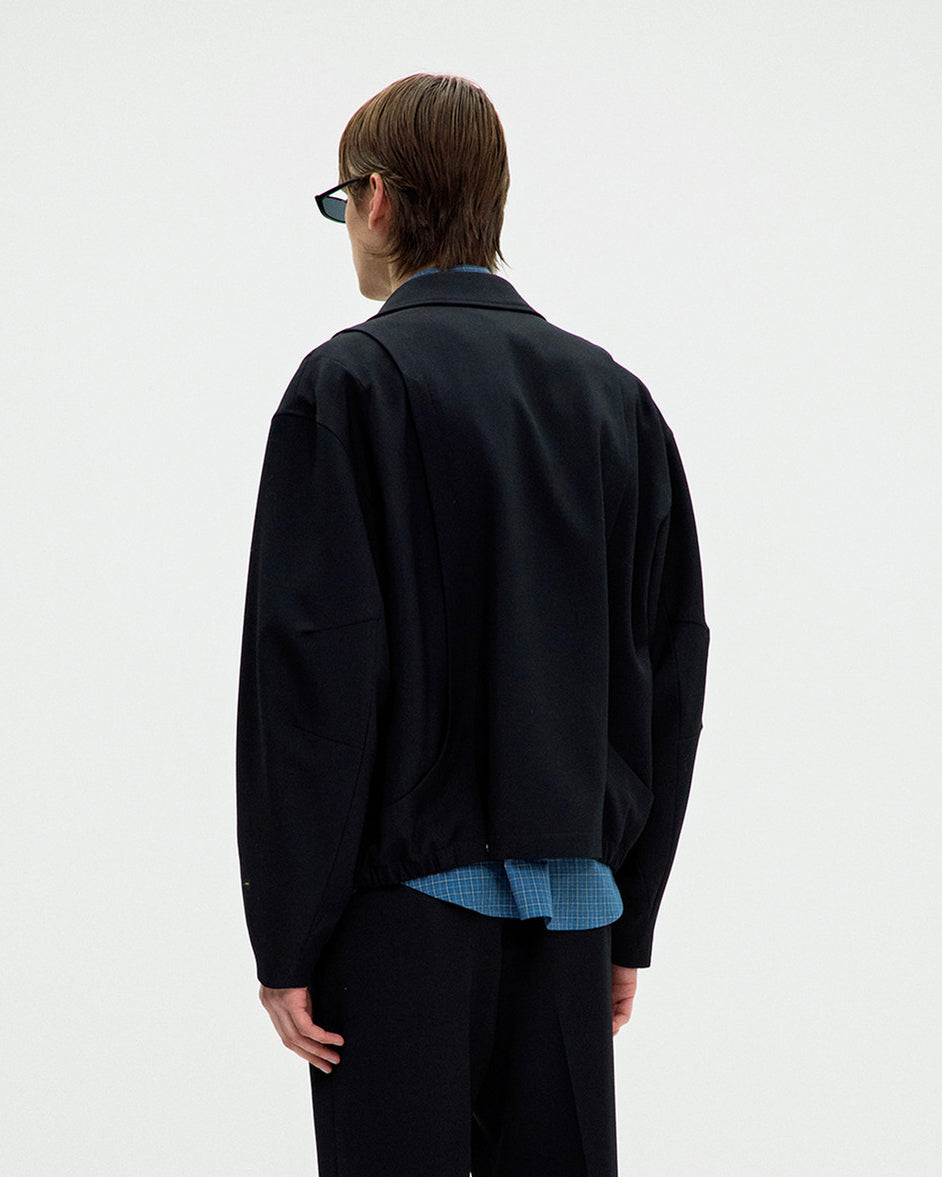 Giacca Wool Blouson Nera