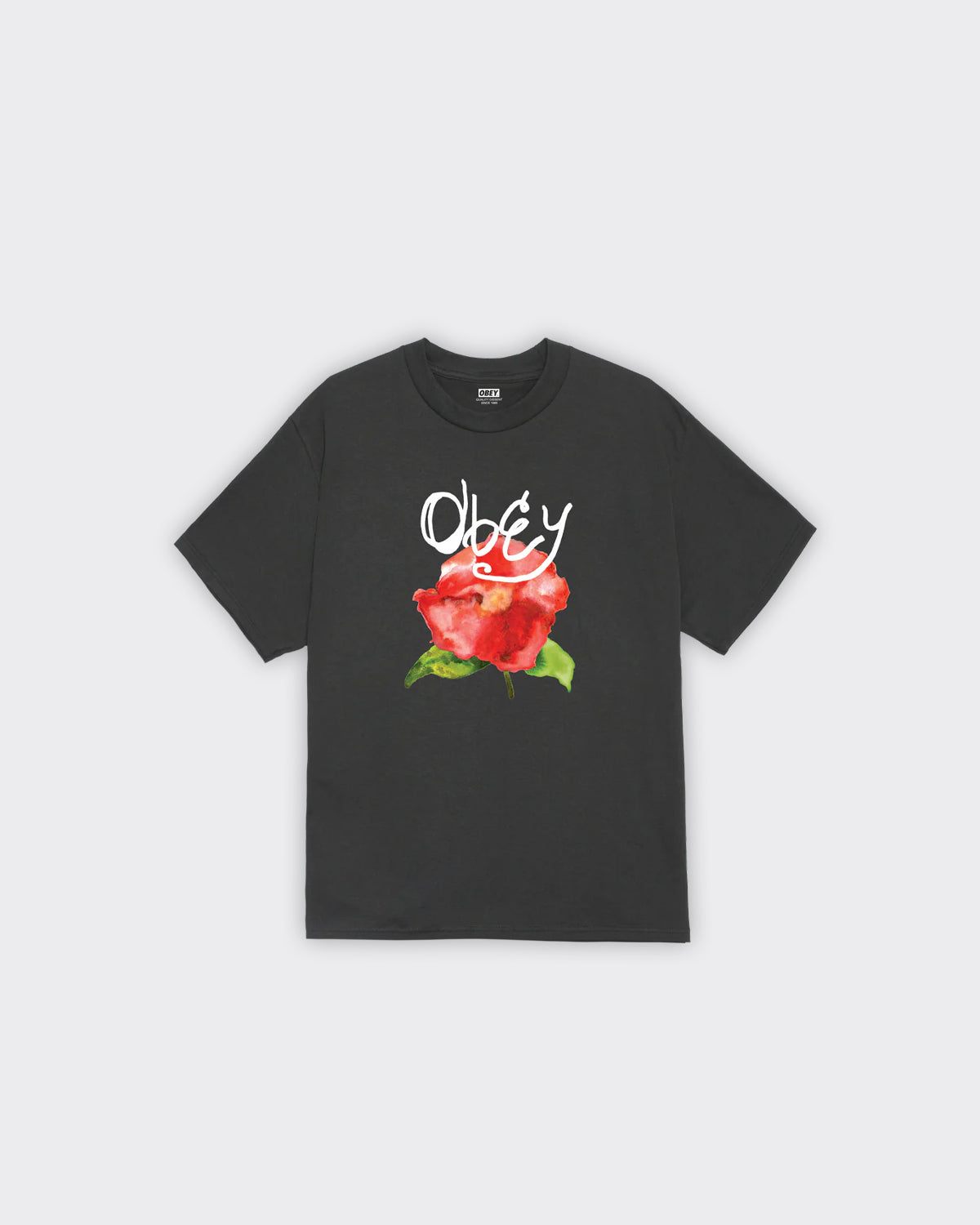 T-Shirt Watercolor Poppy Nera