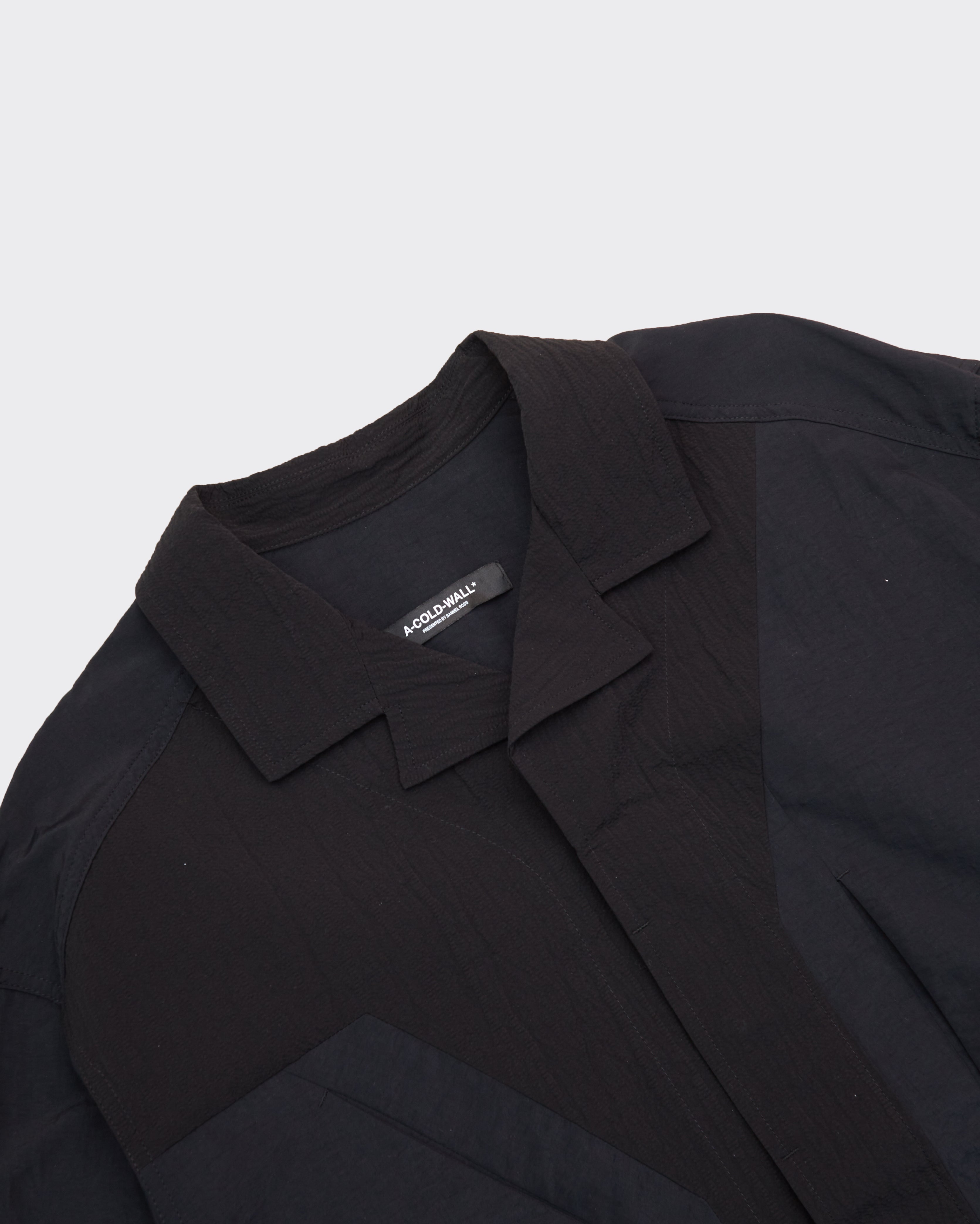 Dual Texture Black Shirt