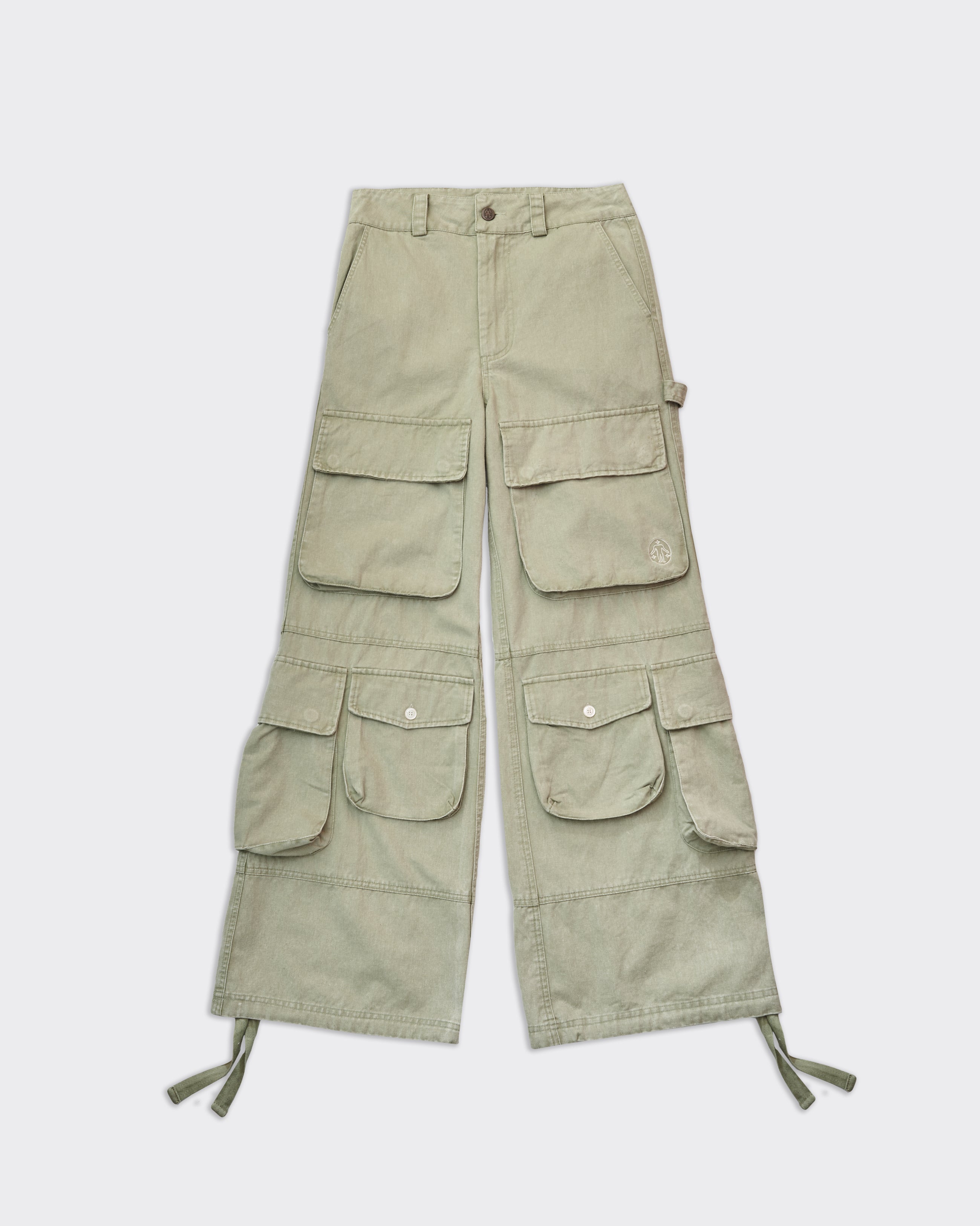 Pantalone Cargo Wide Verde