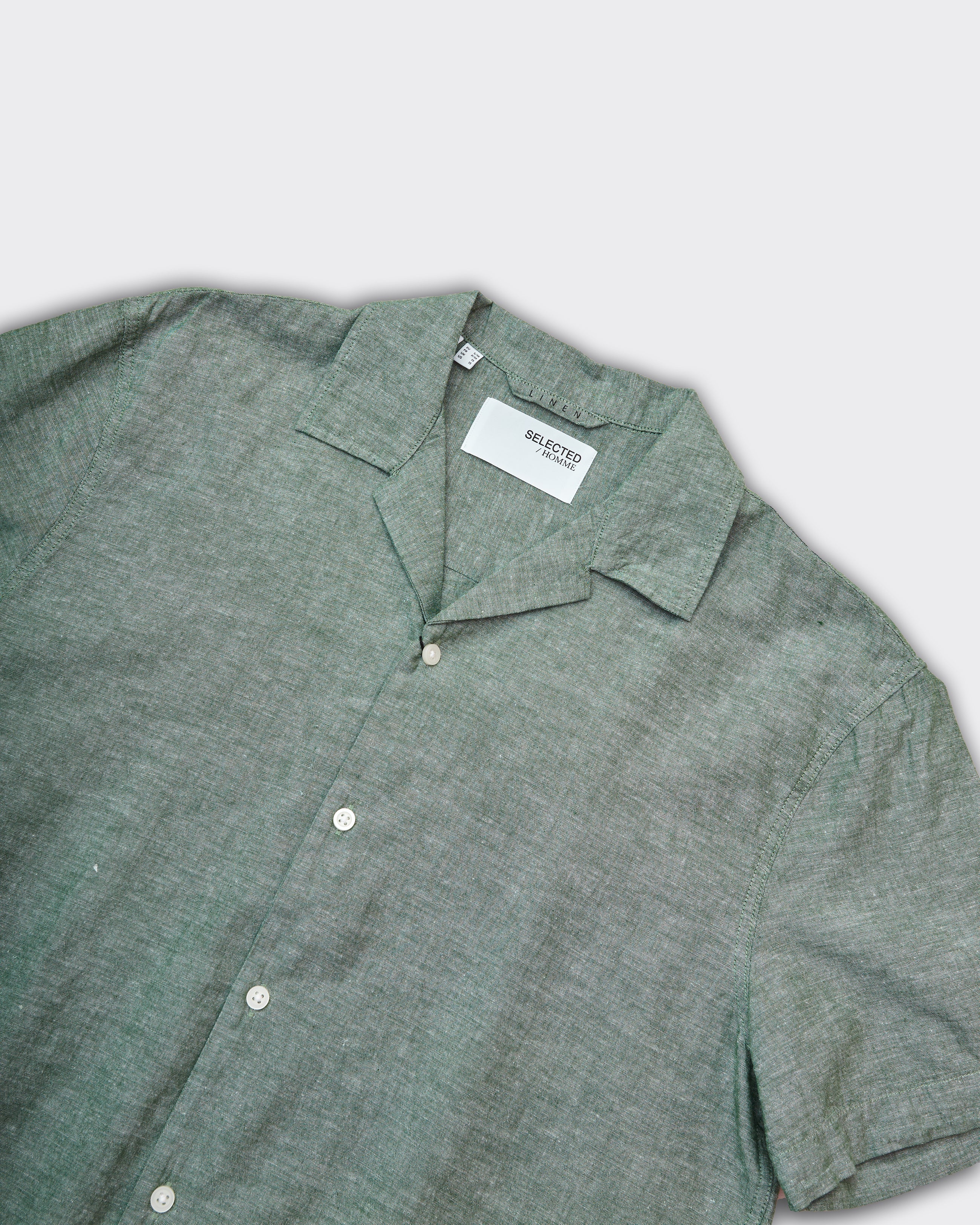 Green Linen Resort Shirt