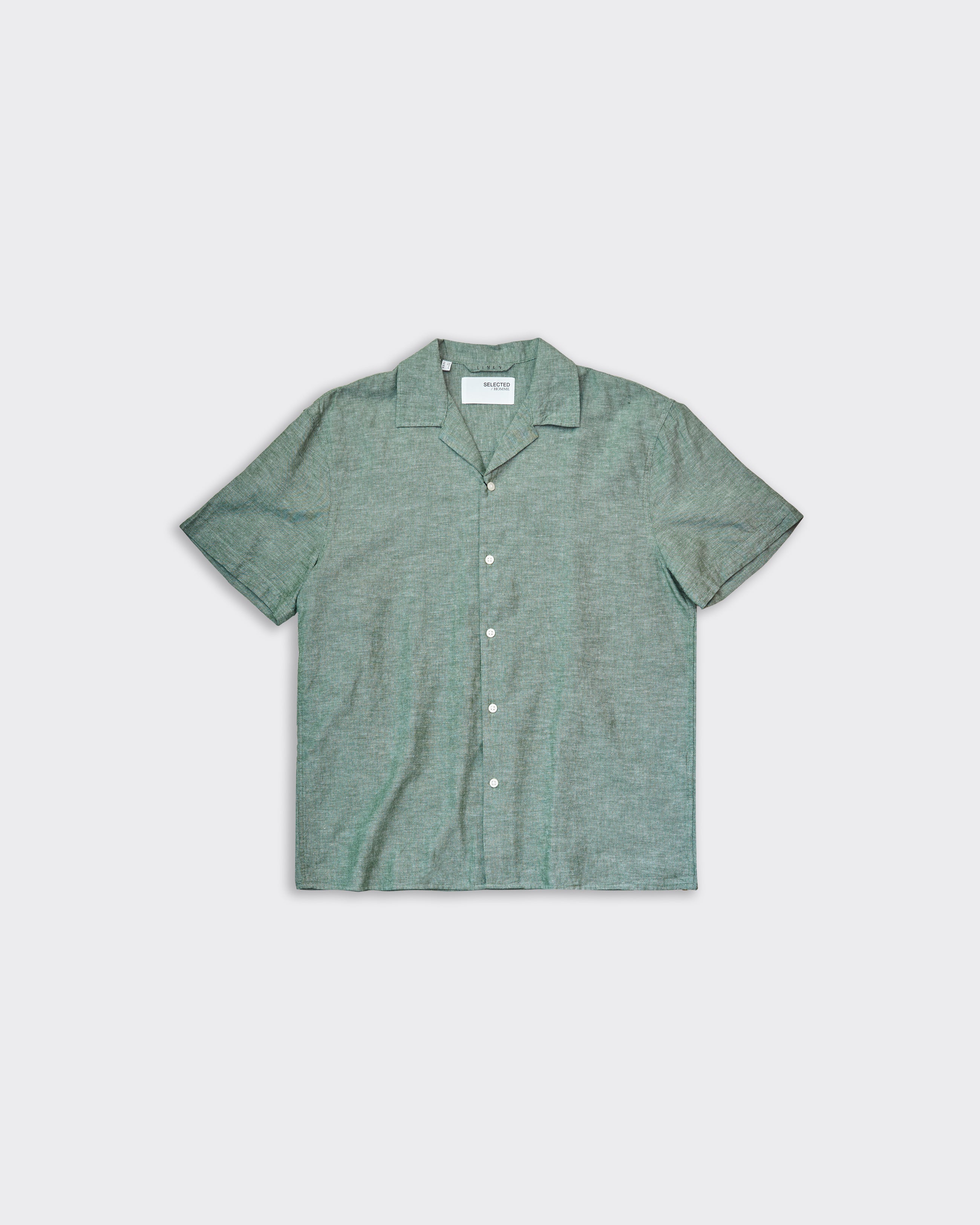 Green Linen Resort Shirt