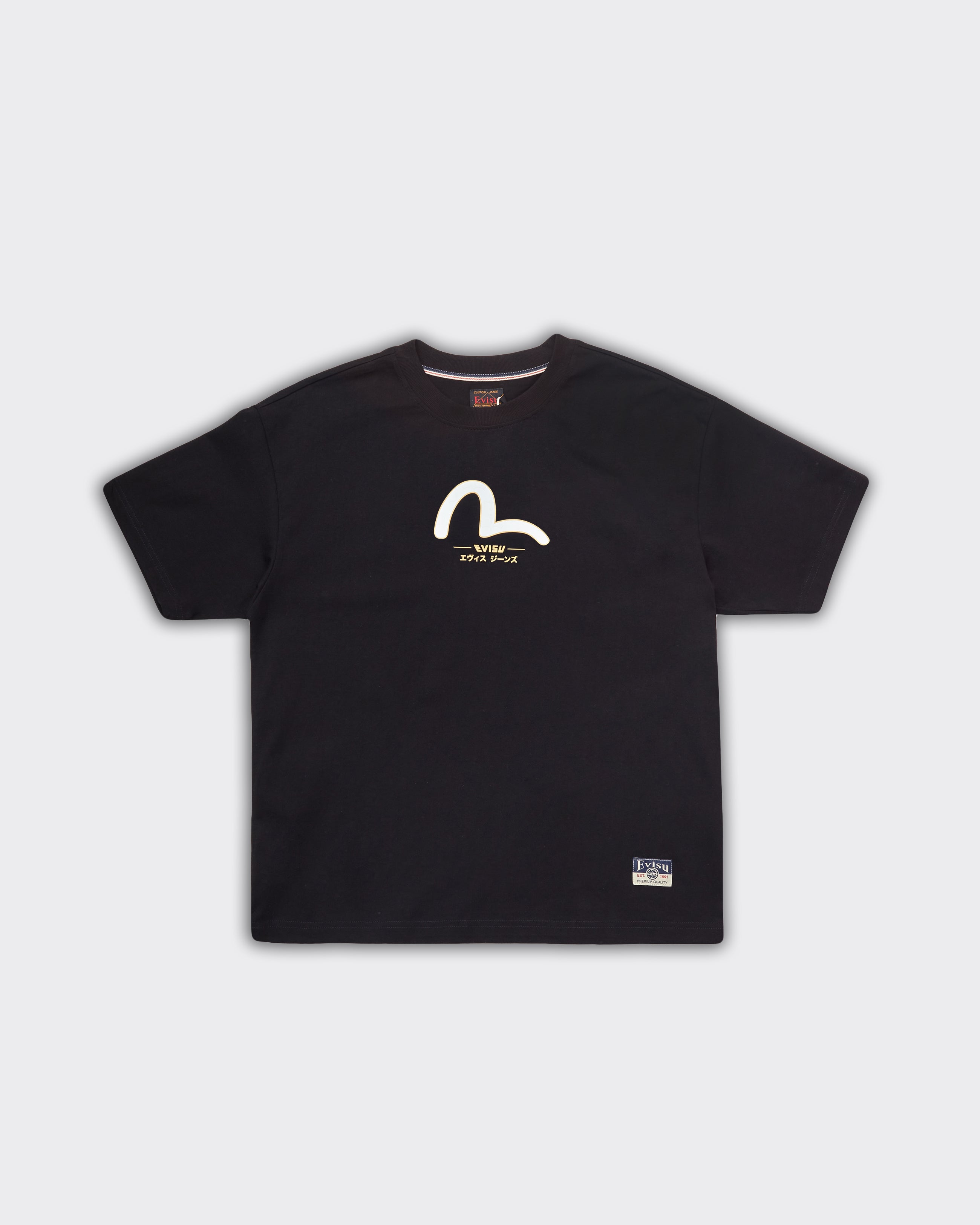 T-Shirt Seagull Daicock & Kamon Gold Nera