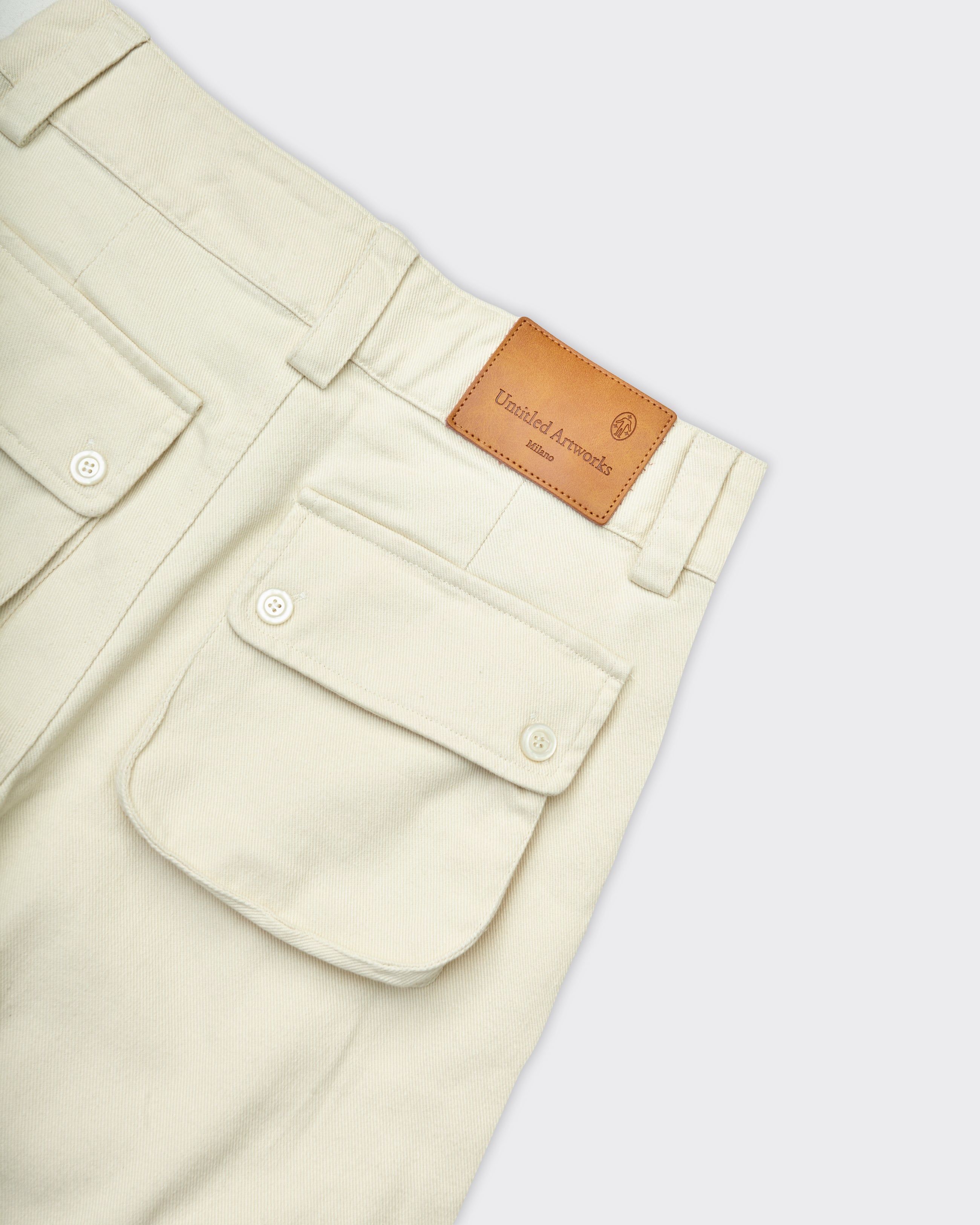 Cargo Wide Cream Trousers