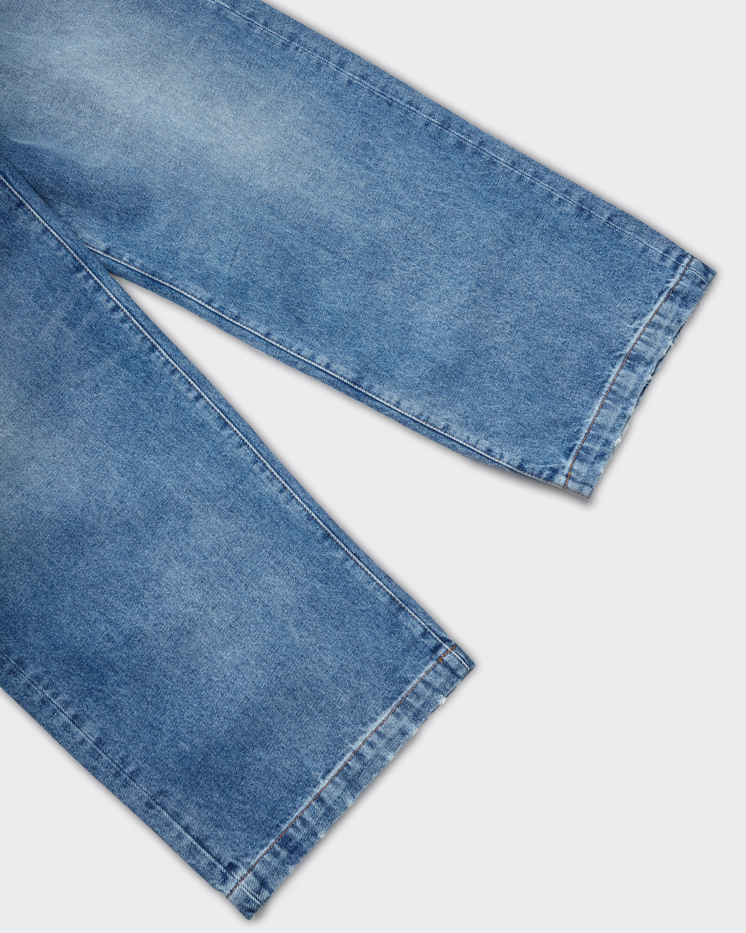 Jeans Wide Denim Blu