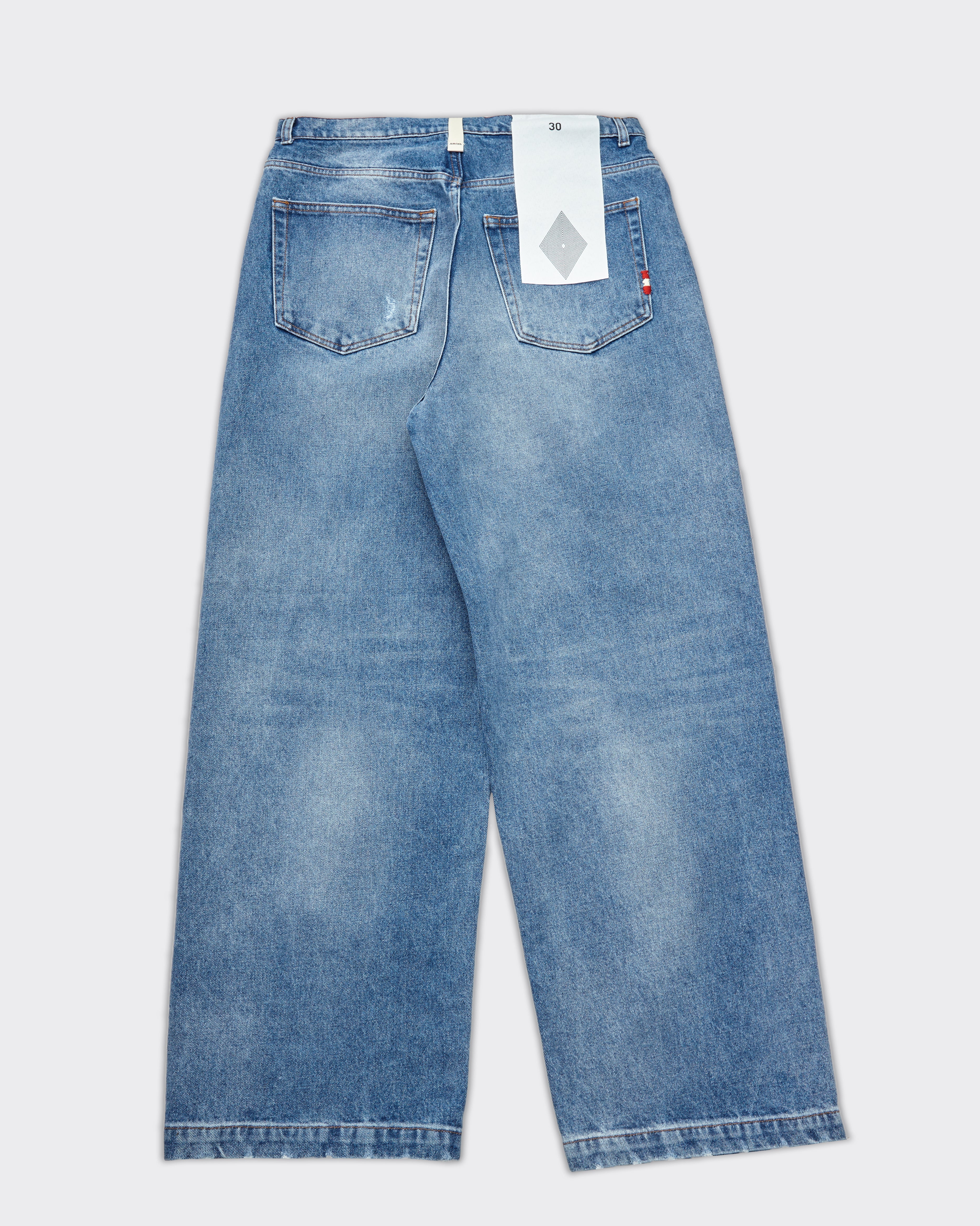 Jeans Wide Denim Blu