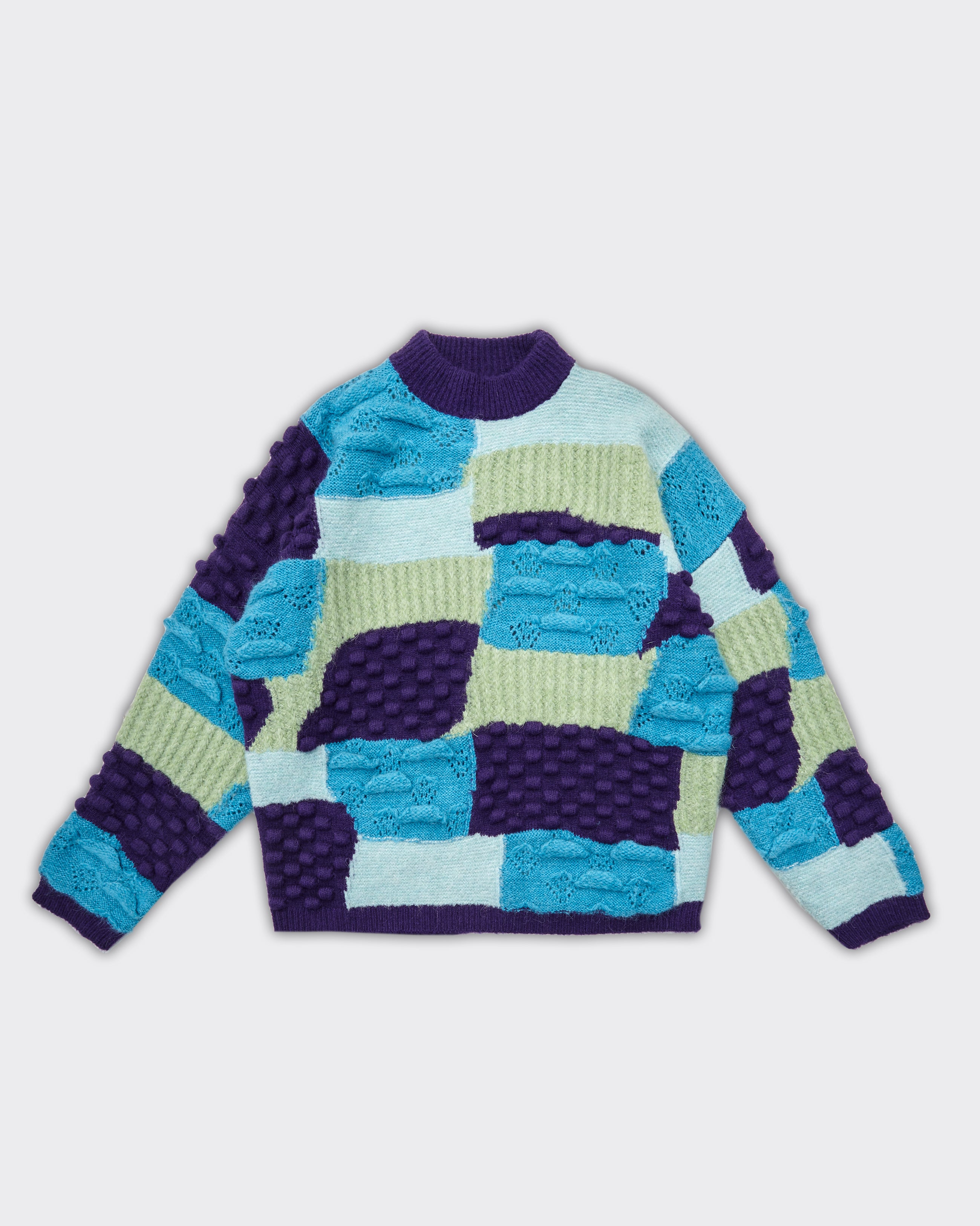 Multicolour OVERSIZED KNIT INTARSIA SWEATER