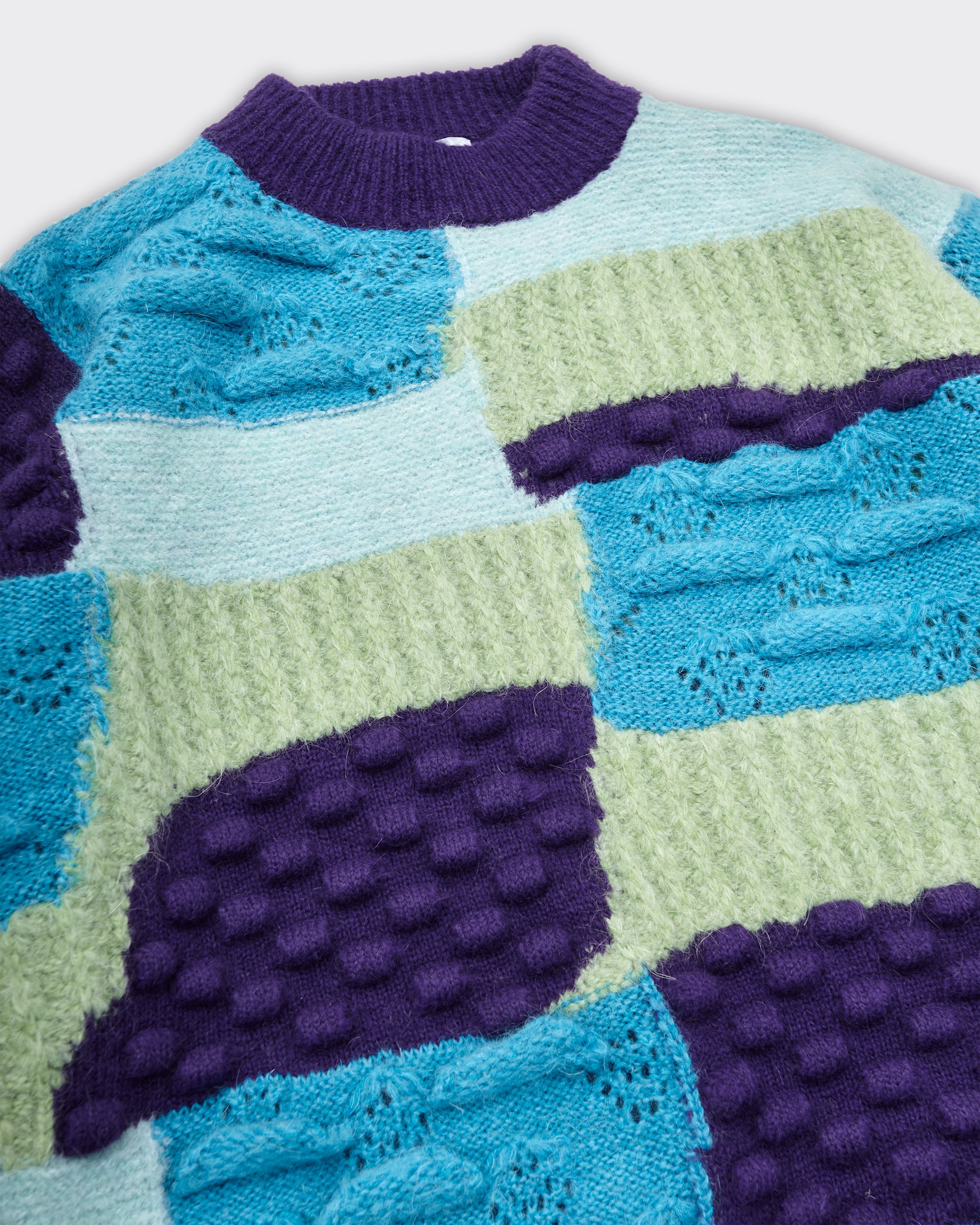 Multicolour OVERSIZED KNIT INTARSIA SWEATER