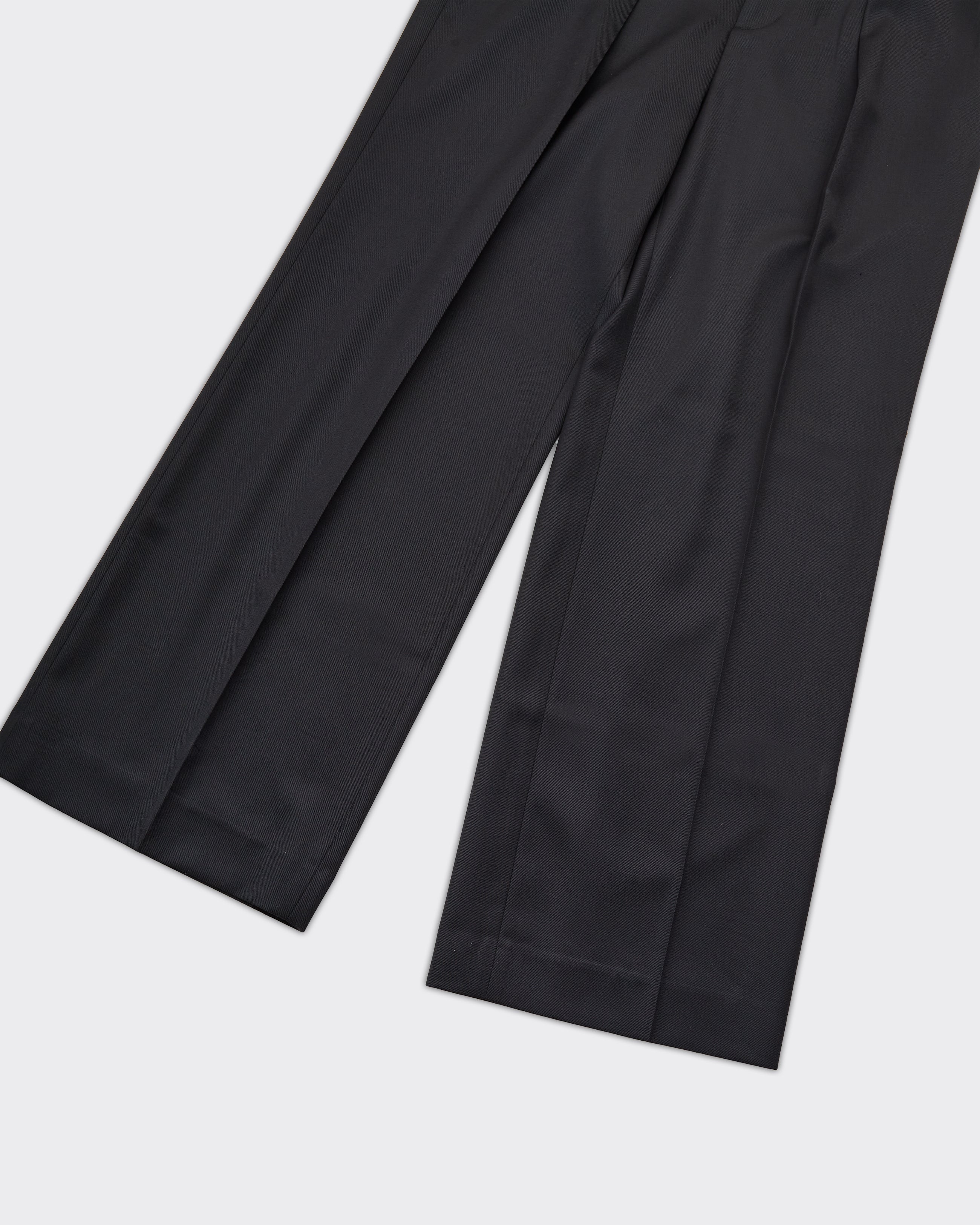 Pantalone WOOL TWILL PLEATED WIDE Nero