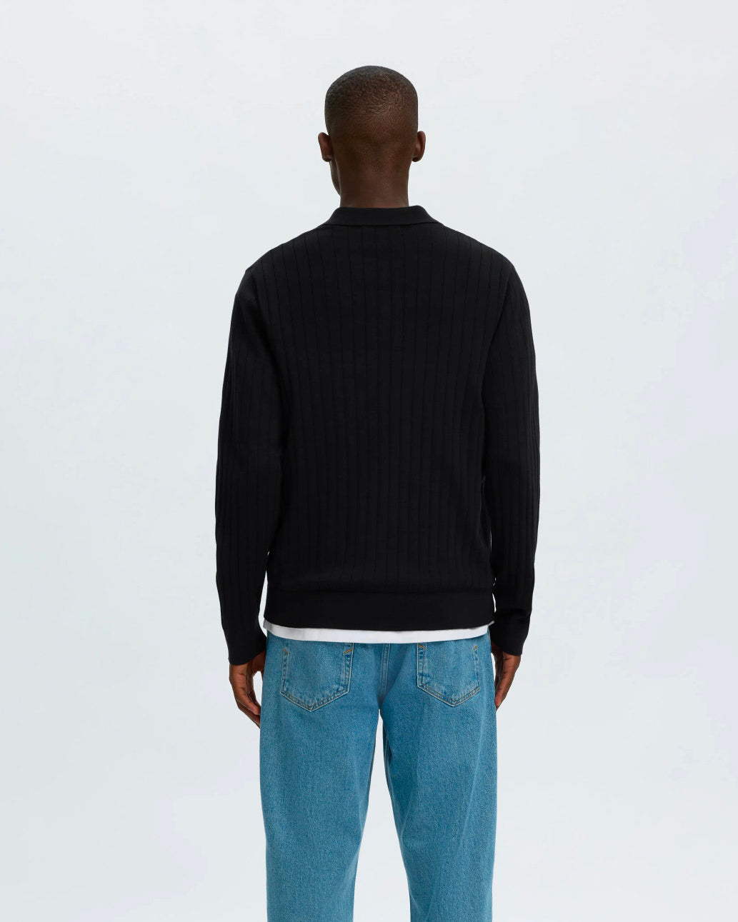 Polo Knit Rib Torino Nera
