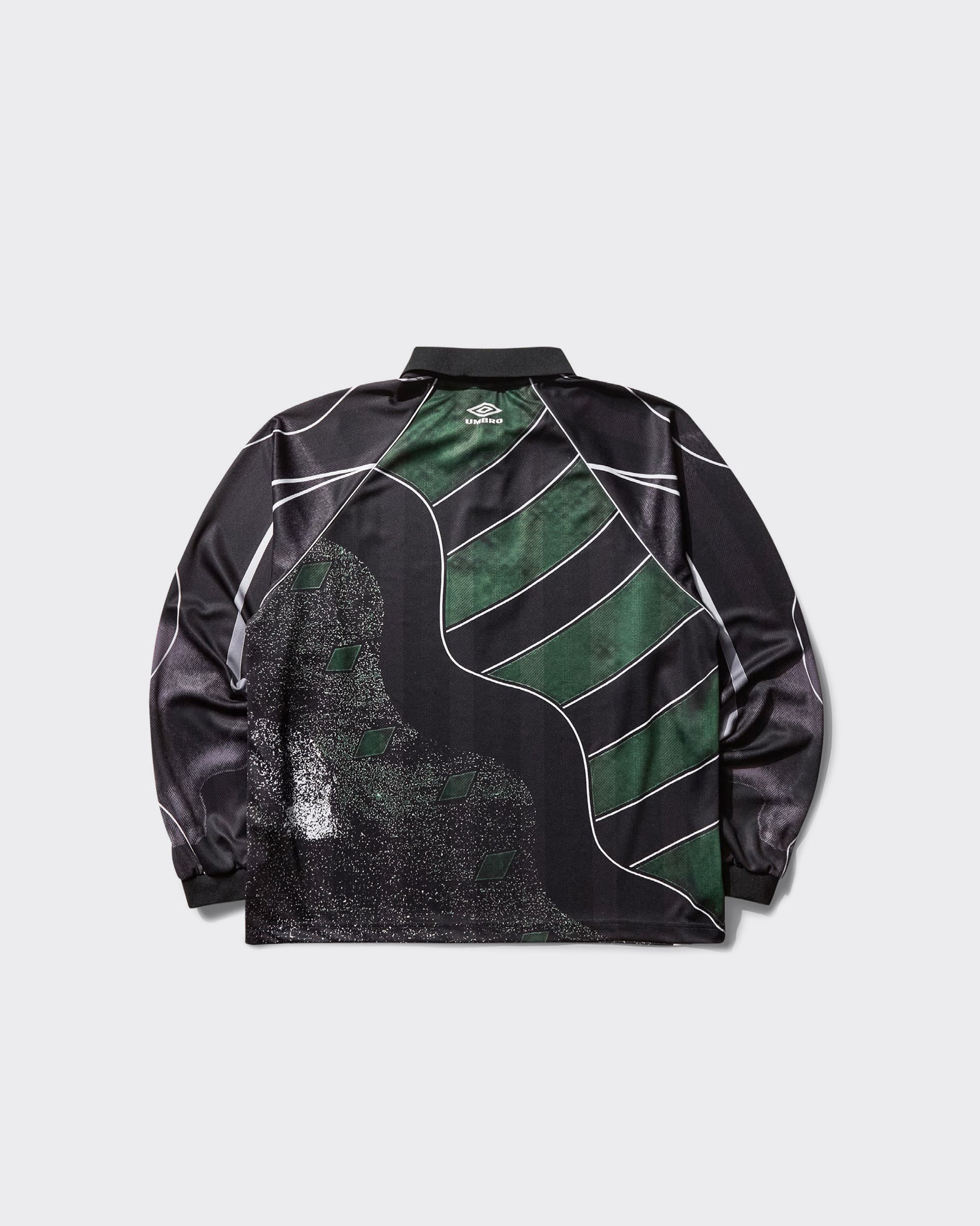 Longsleeve Polo 95 96 Dark Green/Black