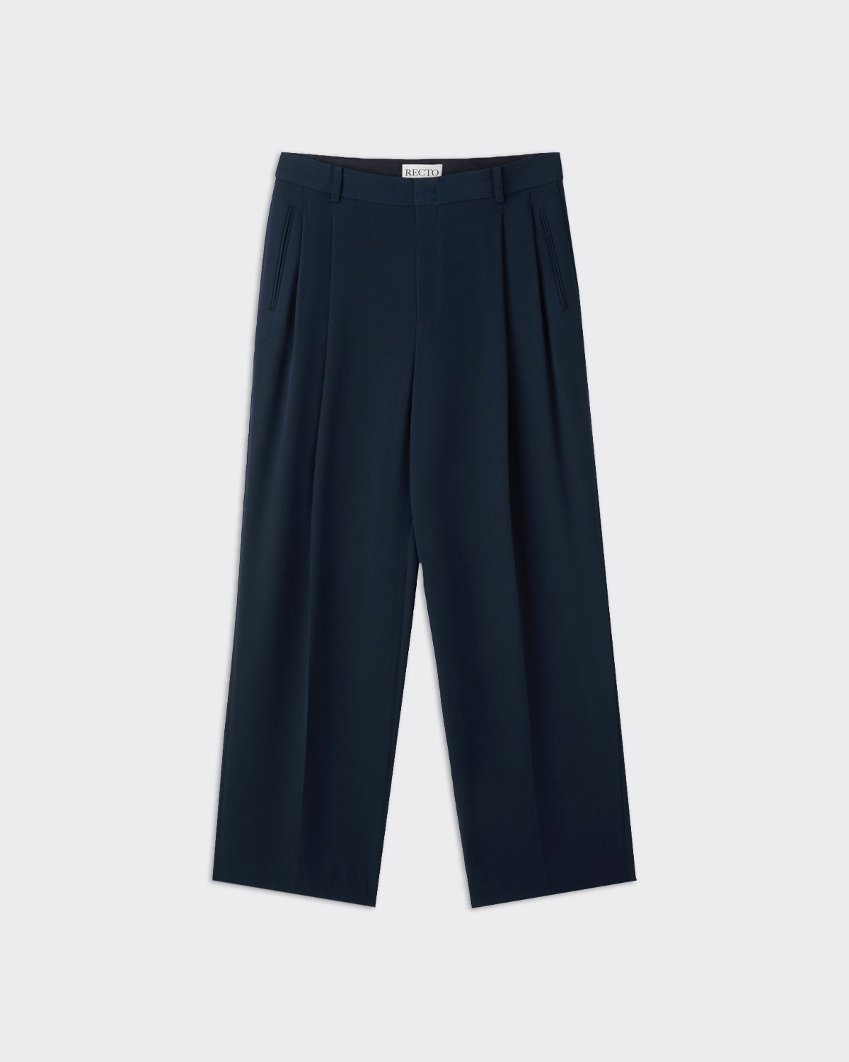 Pantalone Suit Fluid Tuck Dark Navy