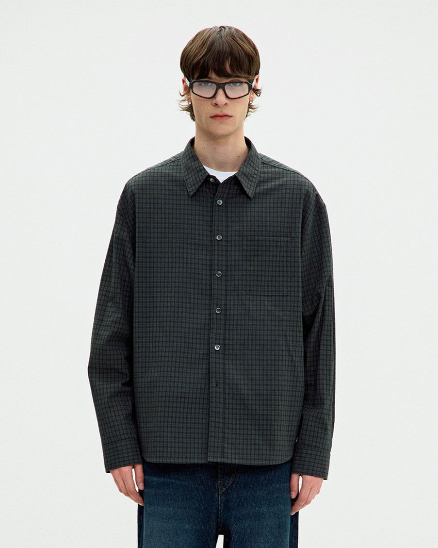 Camicia Seersucker Verde