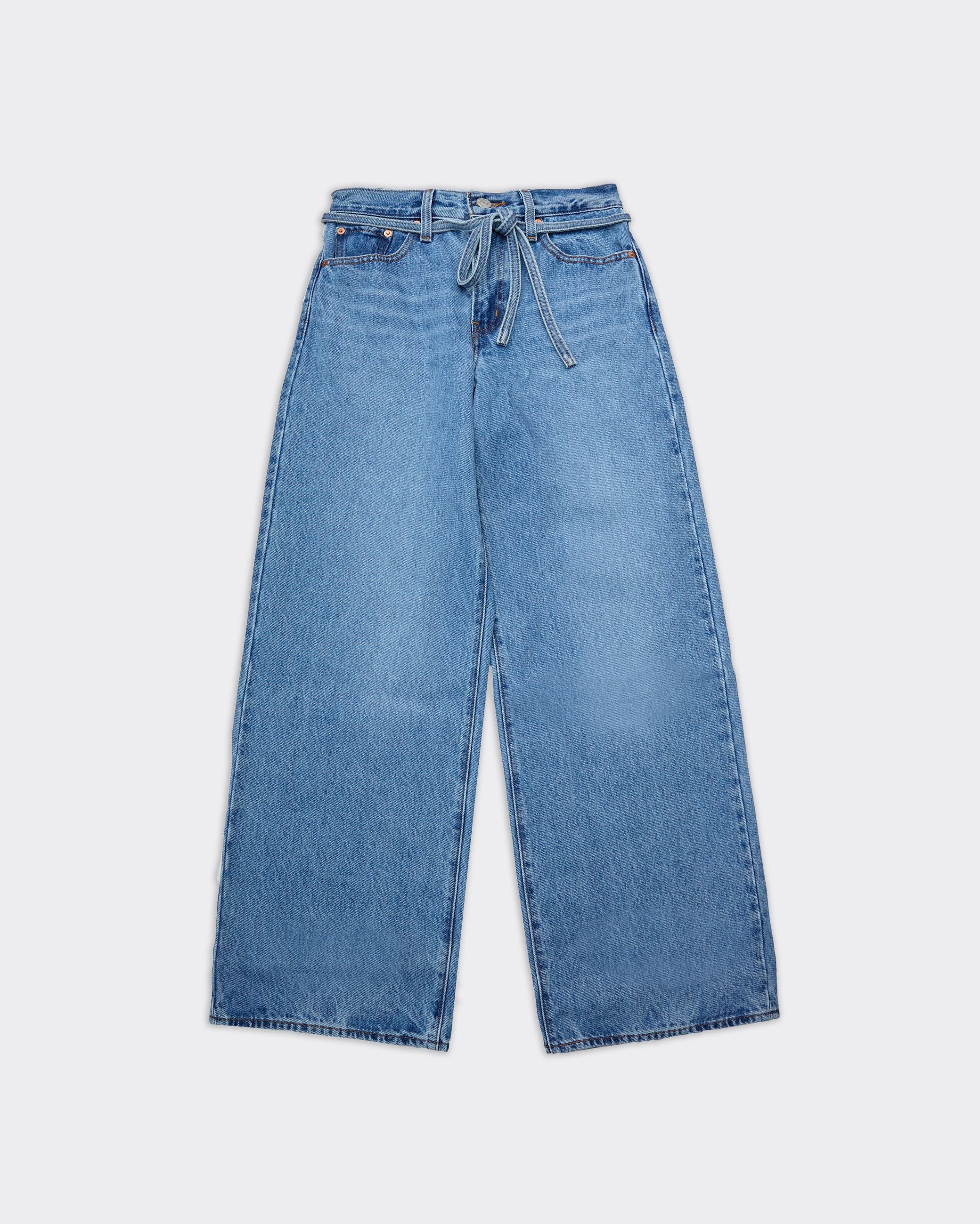 Jeans Woman XL Straight Baggy Thanks Friend Med Indigo