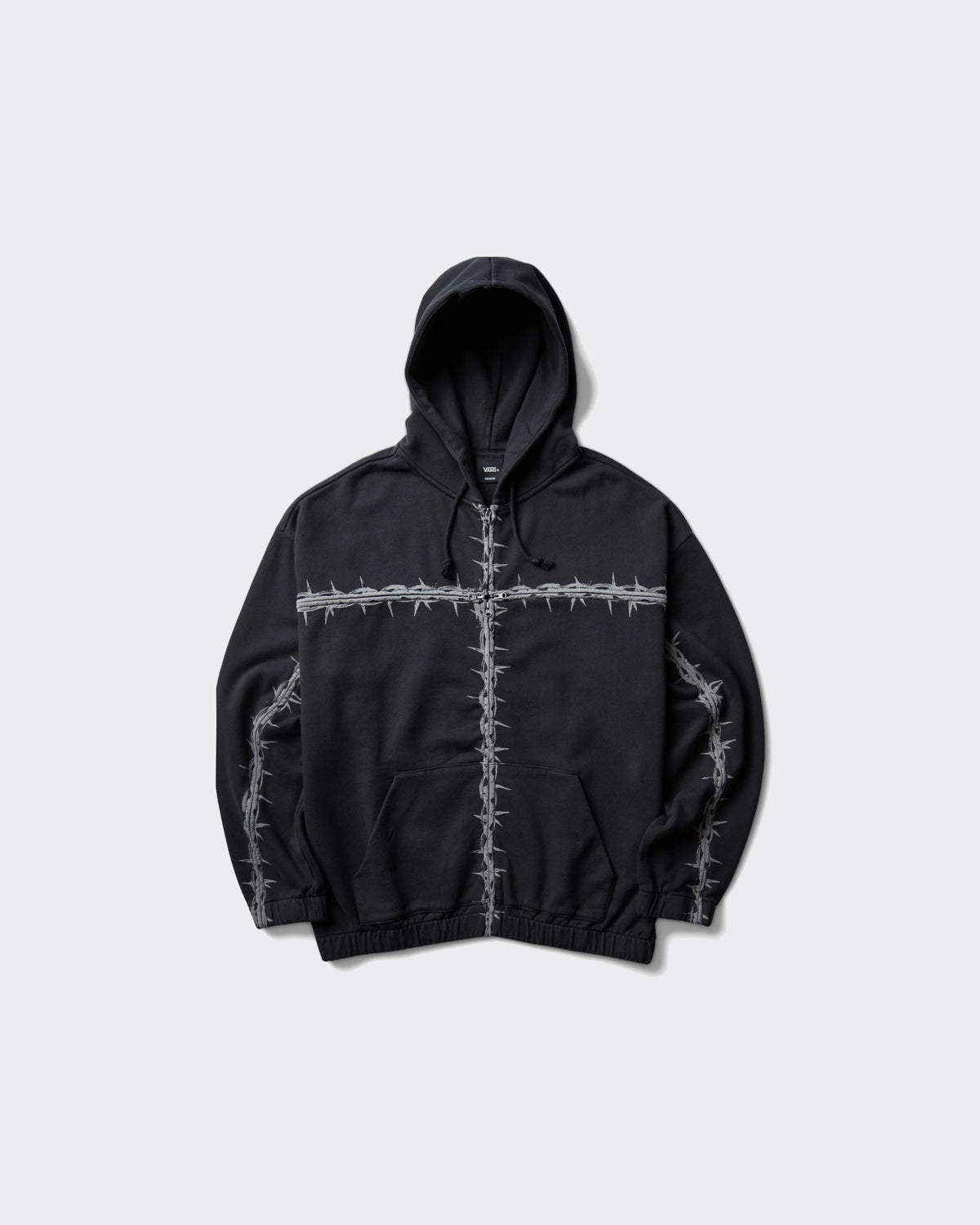Felpa Con Cappuccio Zip Act of Disagreement By Slam Jam Nera