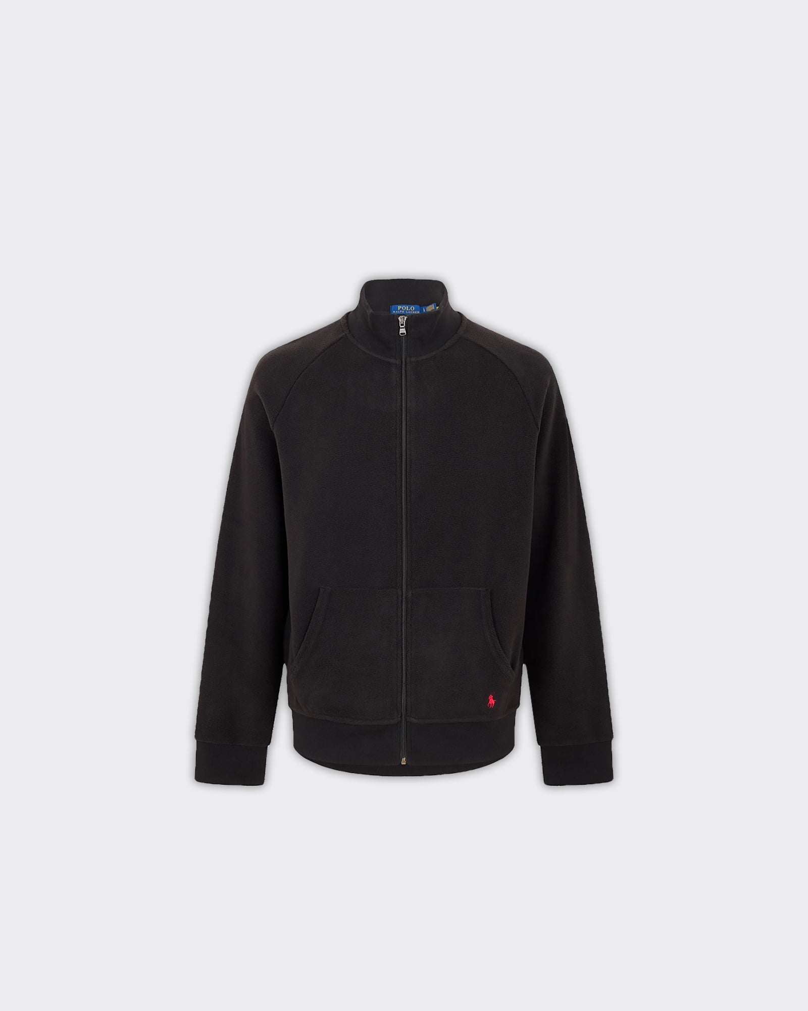 Felpa Pile Zip Mock Nera