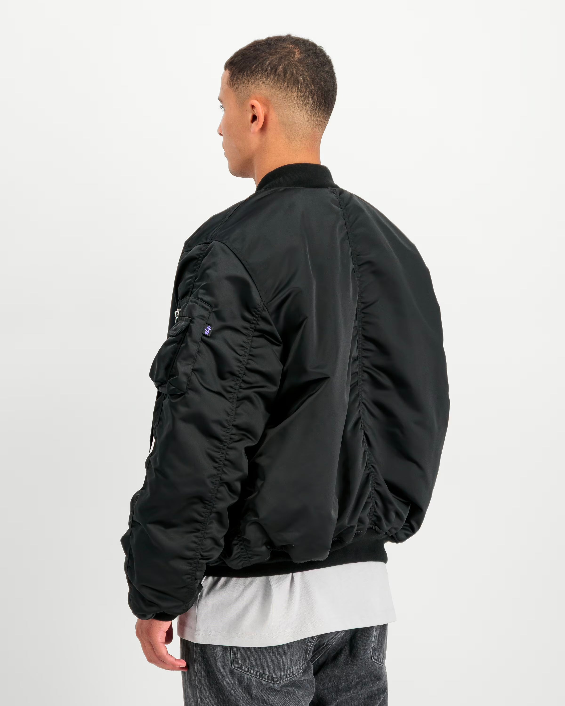 Bomber MA-1 Ultra Violet Line Nero