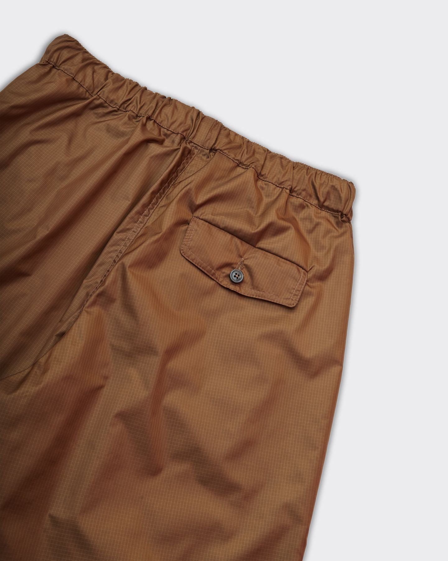 Relaxed Nylon Ripstop Trousers Brown