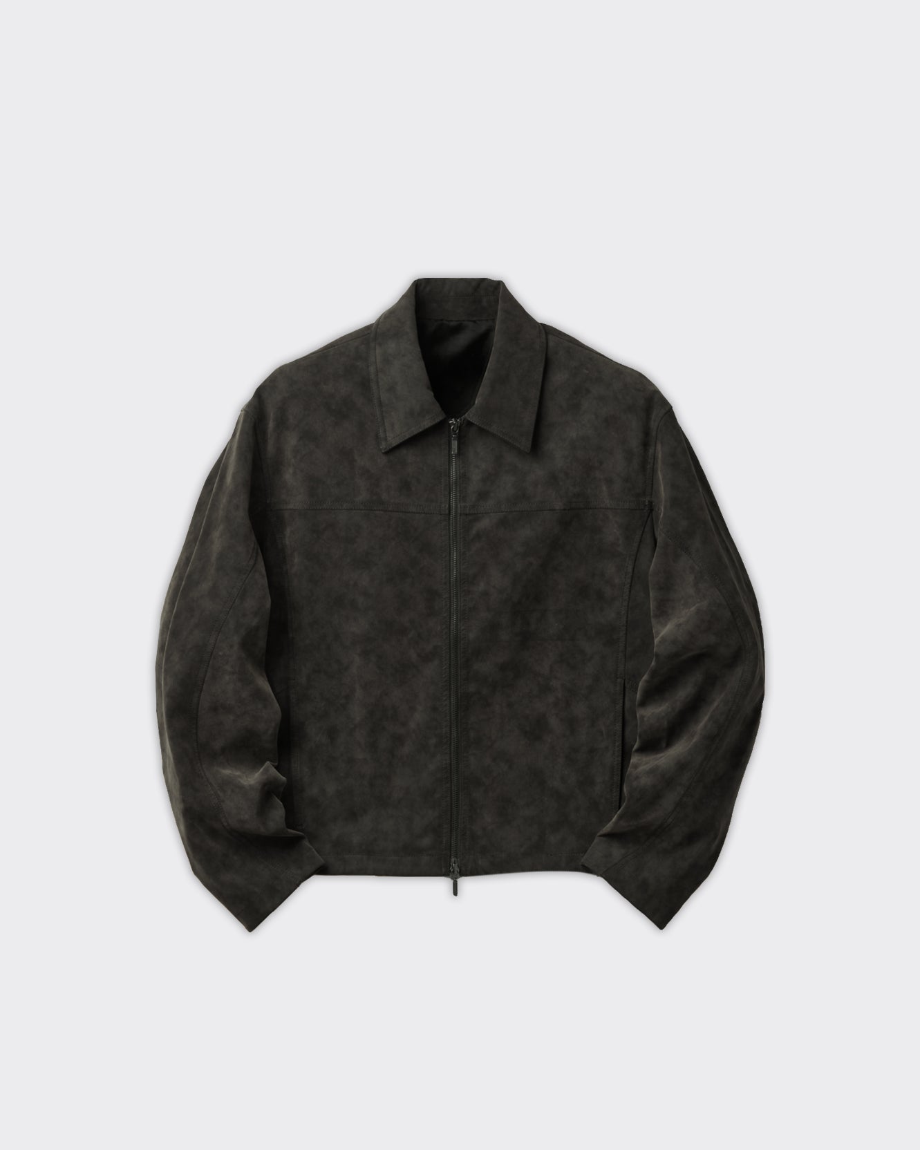 Giacca Curve Line Eco Suede Nero/Marrone