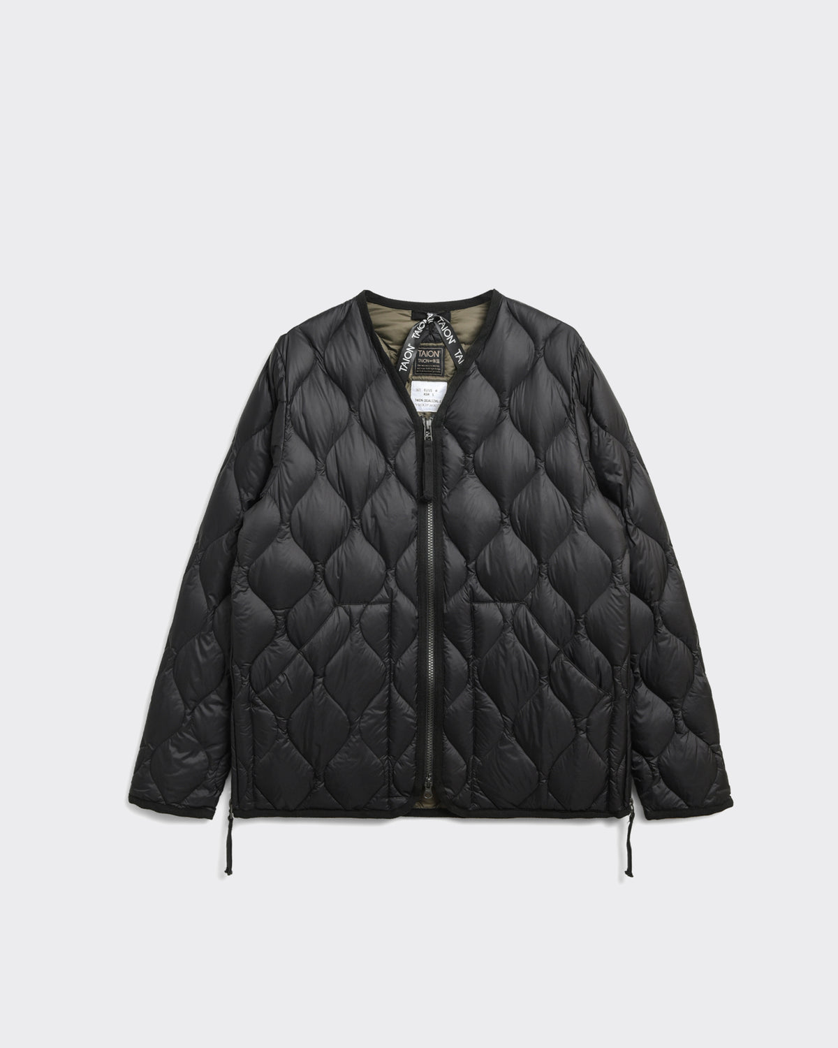 Giacca Down Military V Neck W-Zip Nero