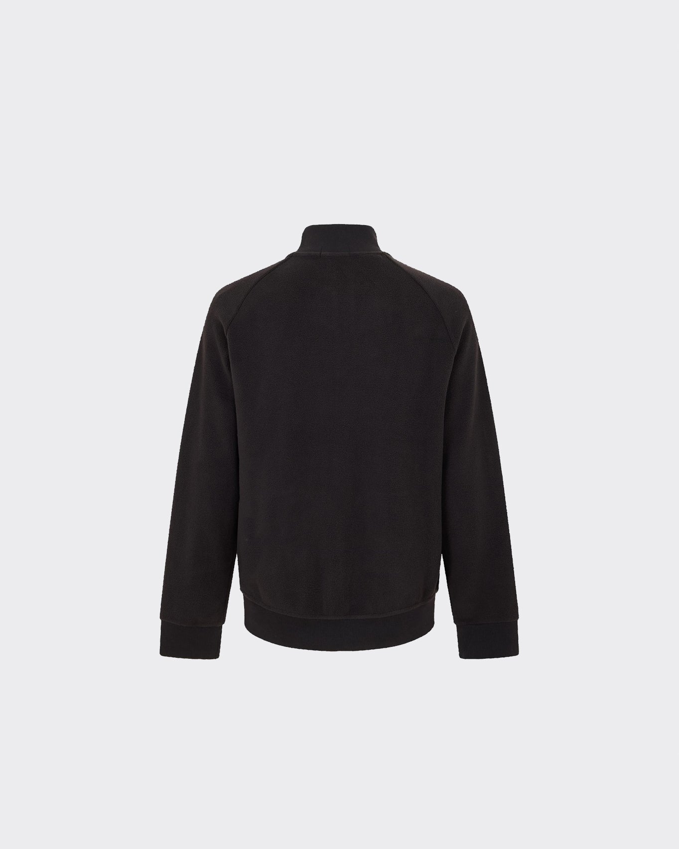 Felpa Pile Zip Mock Nera