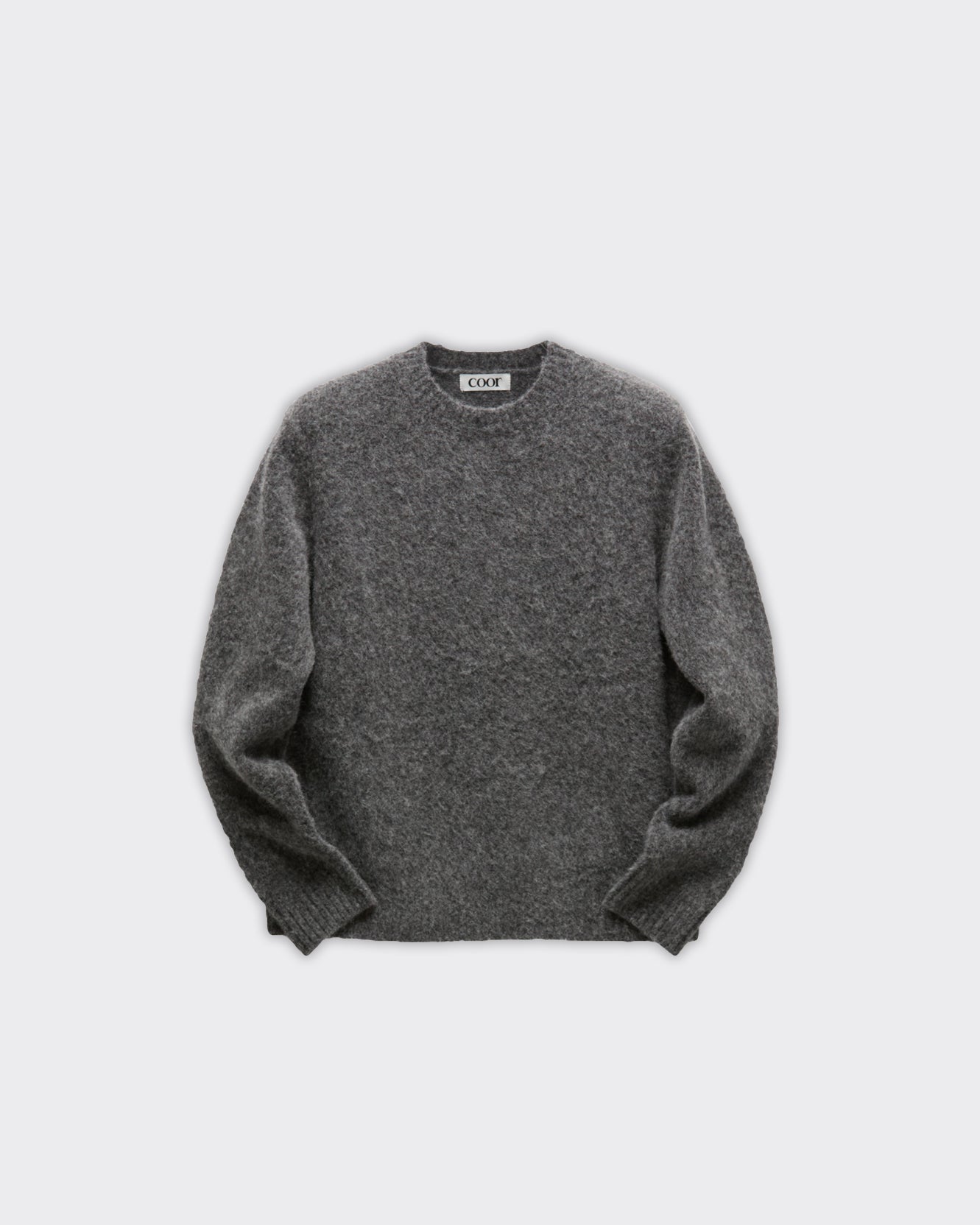 Maglione Crewneck Hairy Alpaca Blend Melange Grigio
