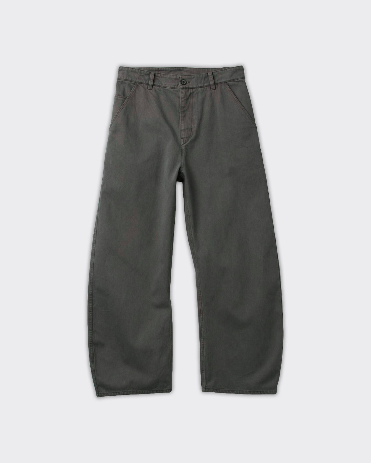 Pantaloni Moleskin High Waist Curve Washed Charcoal