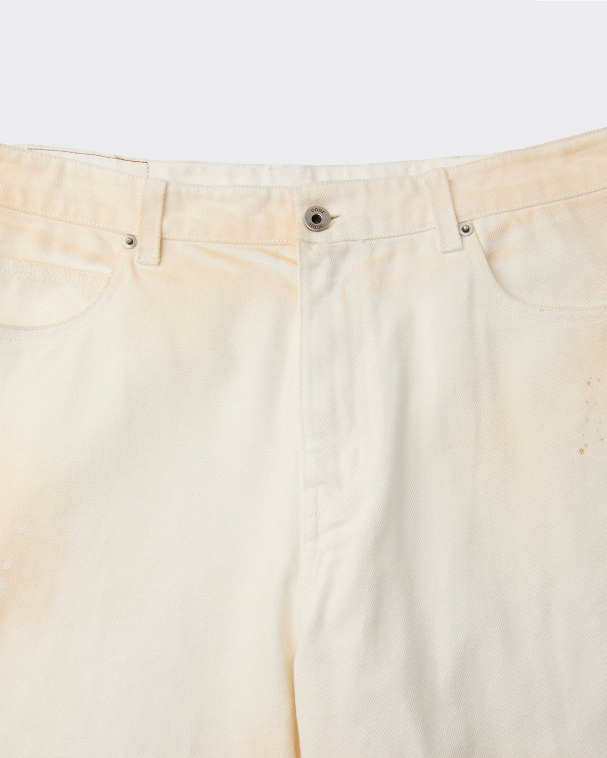Jeans Straight Cut Dirty Vintage Wash White