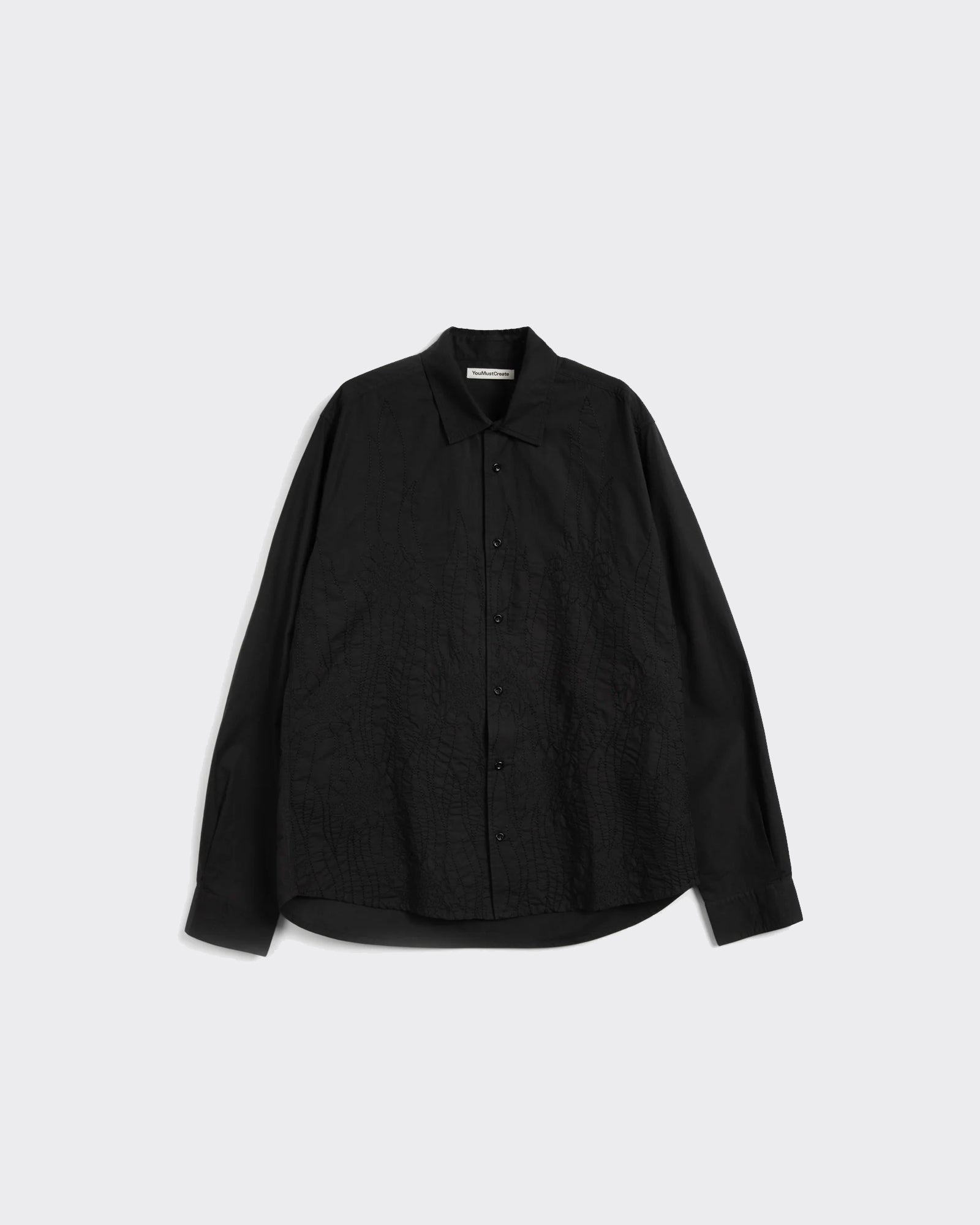 Camicia Curtis Embroidery Nera