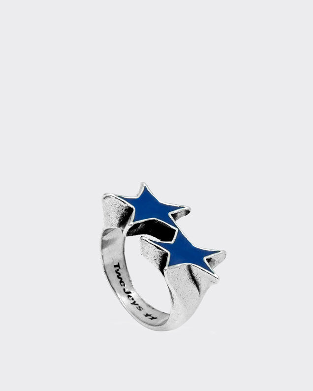 Icon Enameled Single Ring Argento