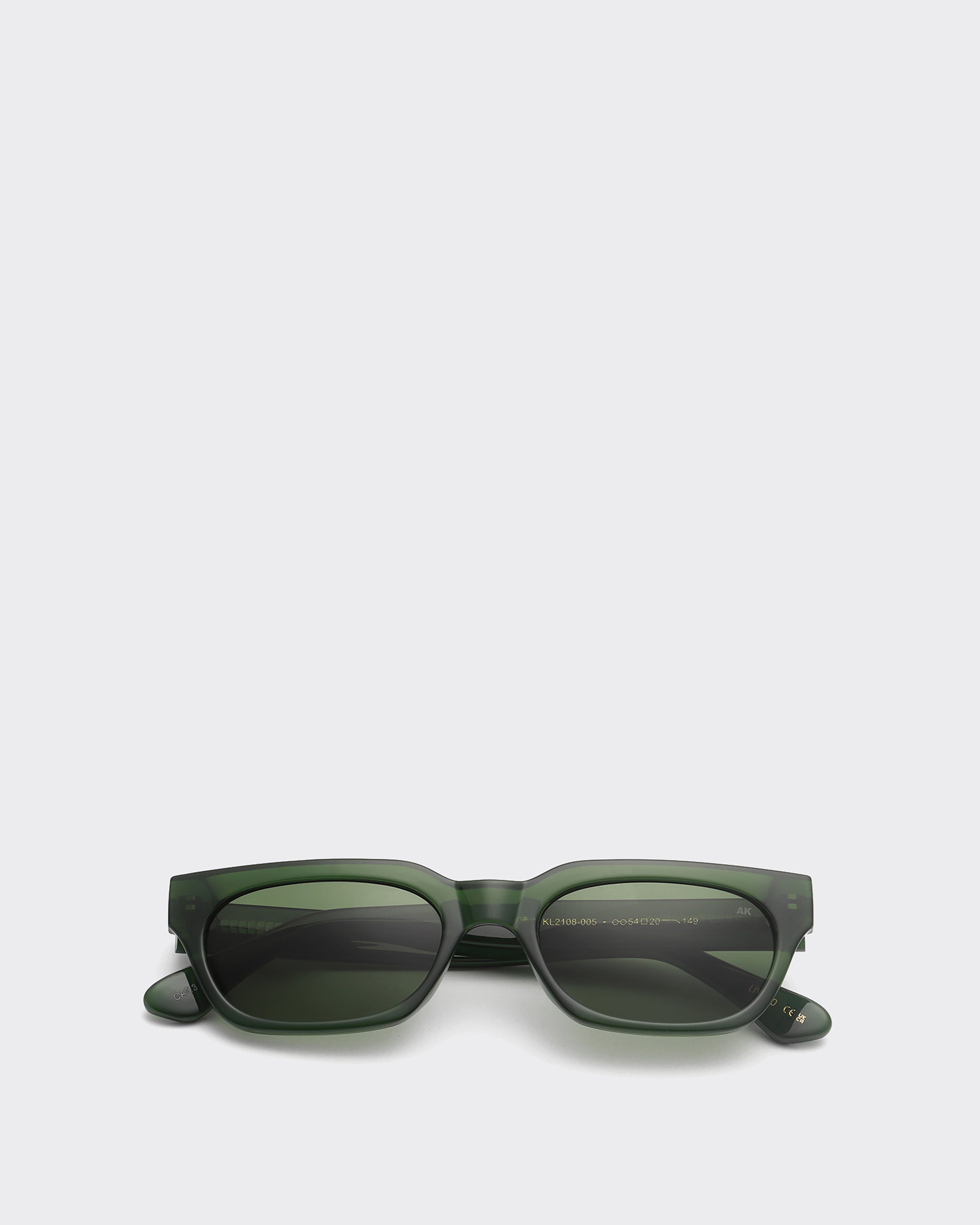 Bror Dark Green Transparent Sunglasses