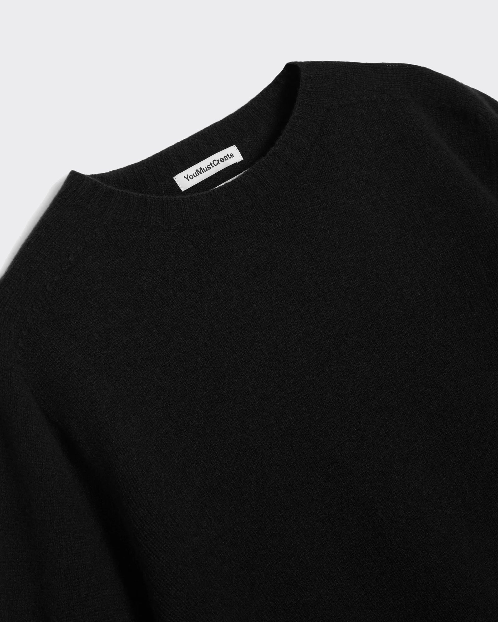 Crewneck Knit Suedehead Nera