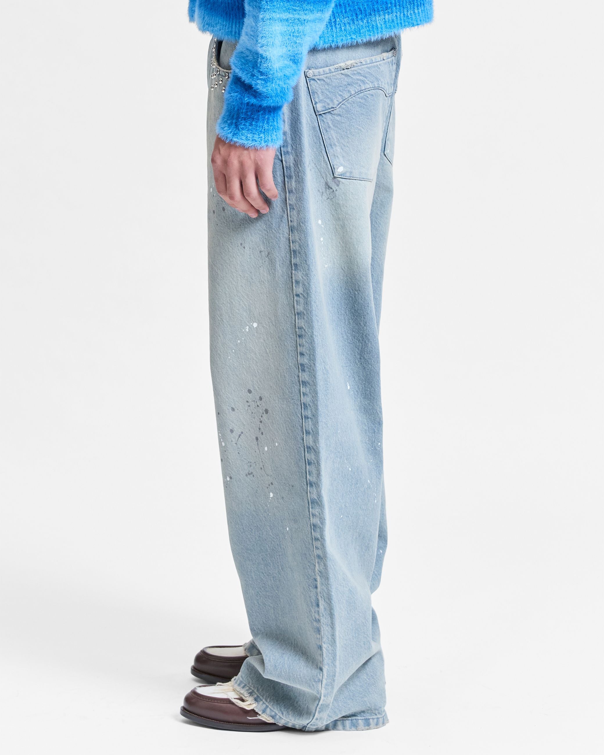 Jeans Studded Denim Light Blu