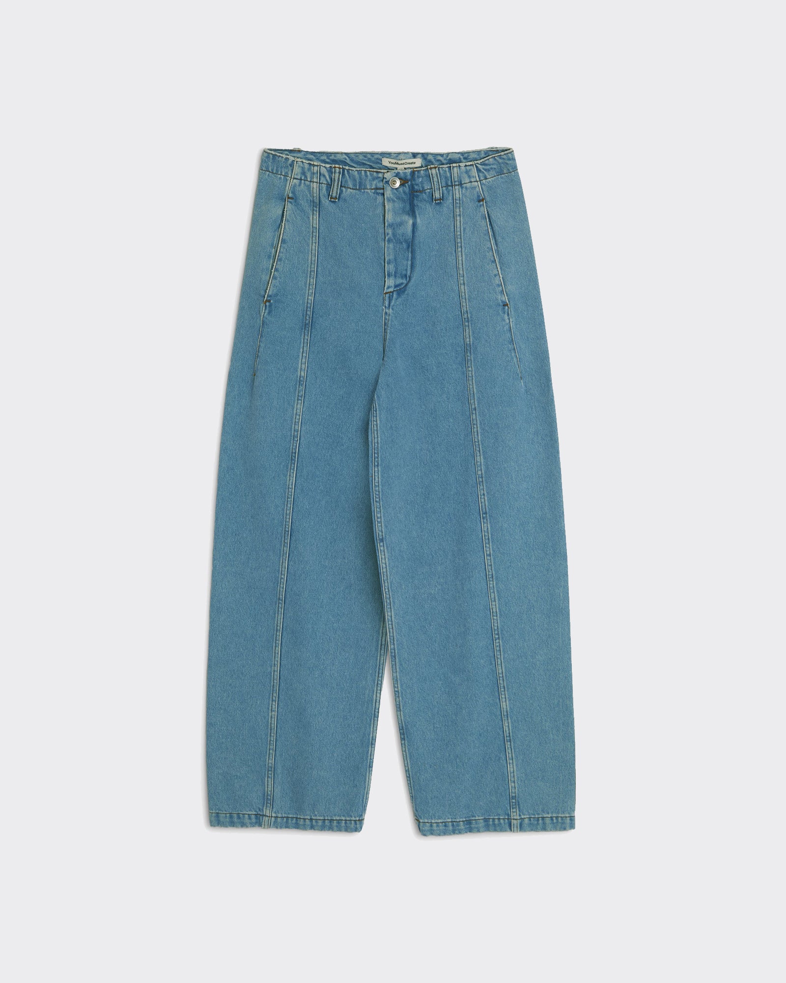 Jeans Displaced Seam Denim Blue