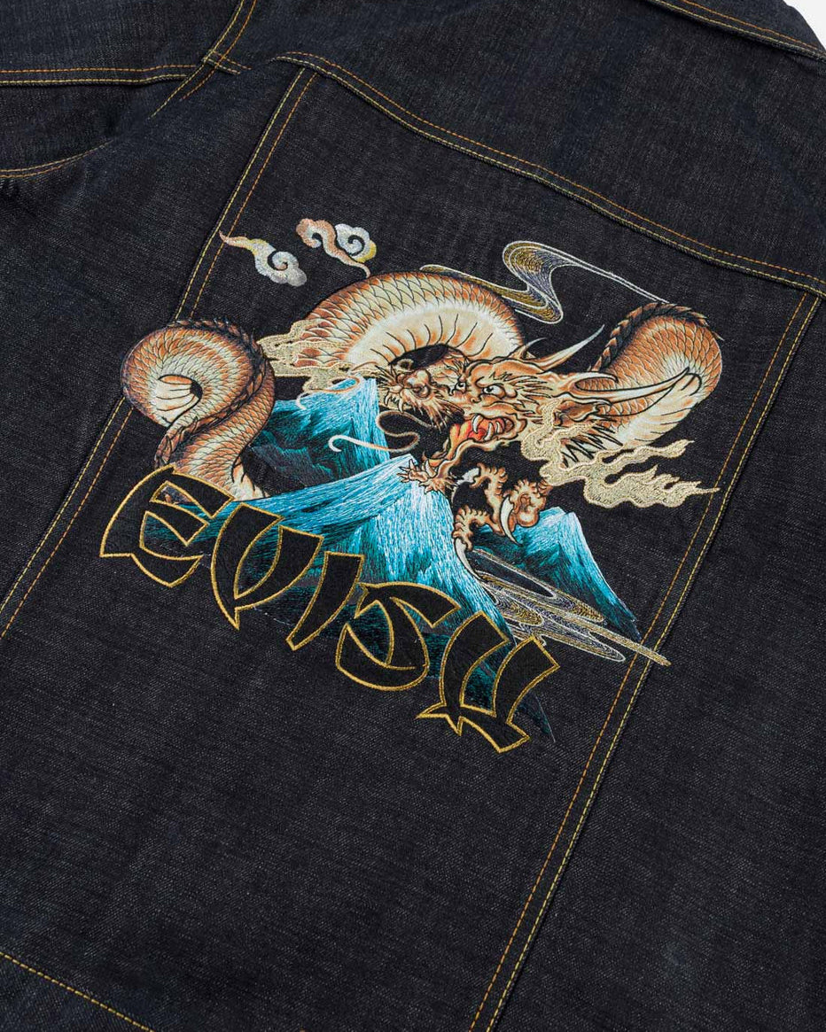 Giacca Whale Emb Denim Rinse Indigo