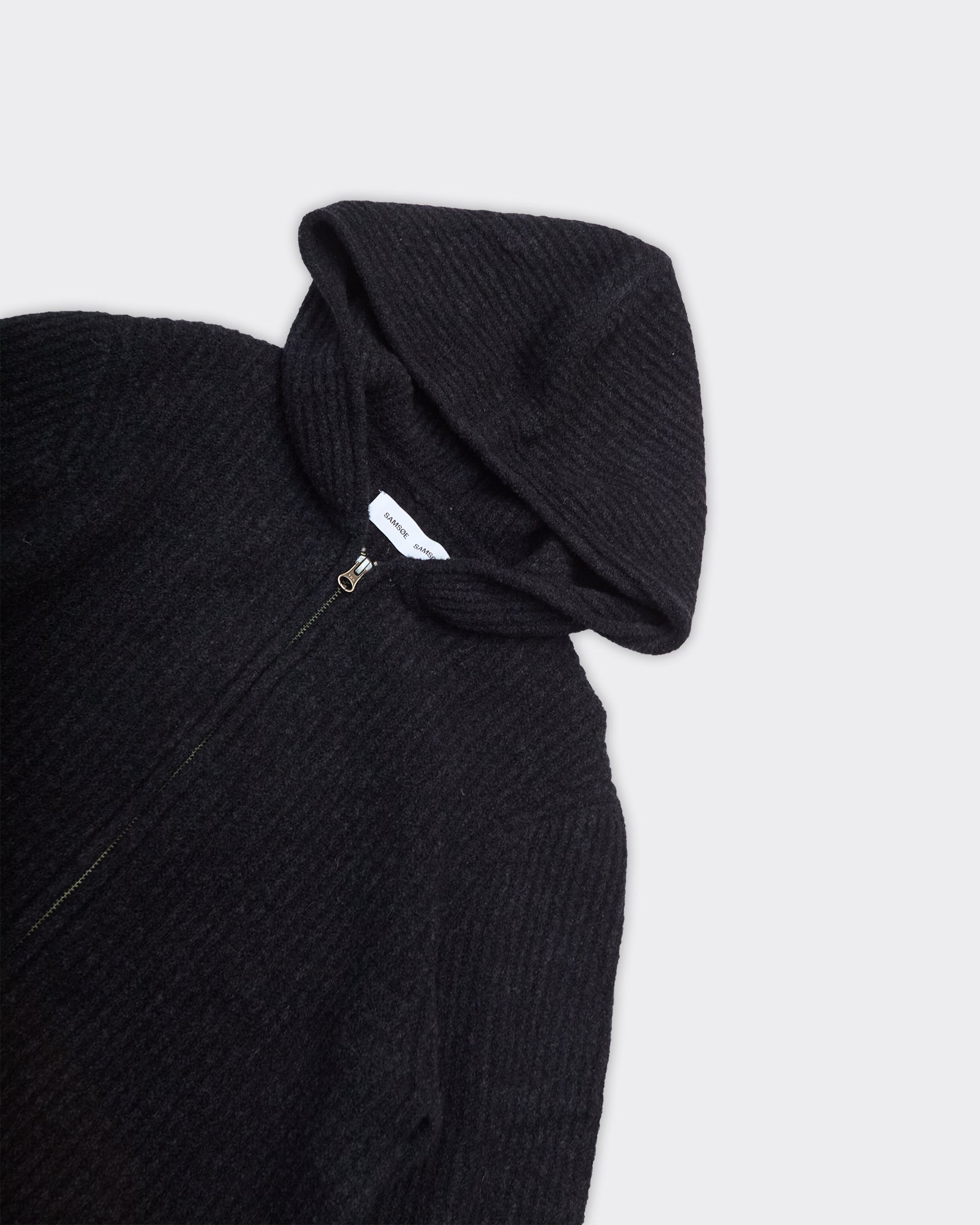 Felpa Con Cappuccio Knit Sakoji Nera