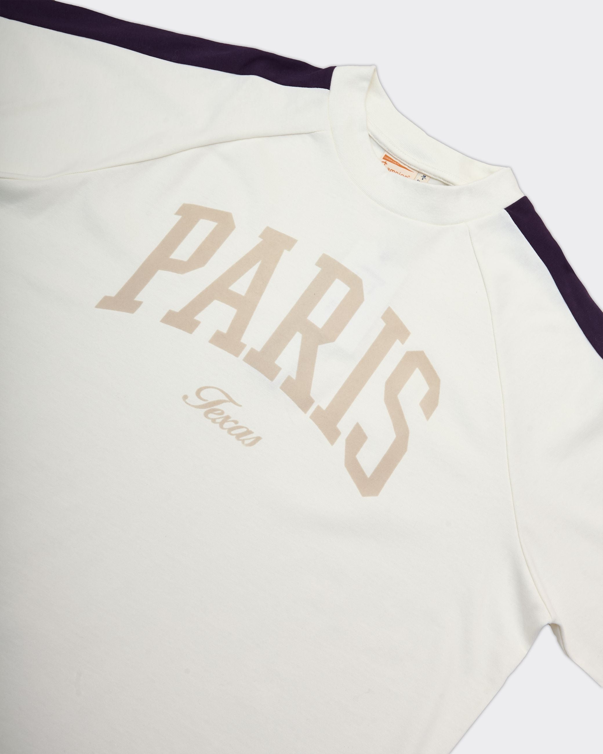 T-Shirt Paris Crewneck Boxy Bianca