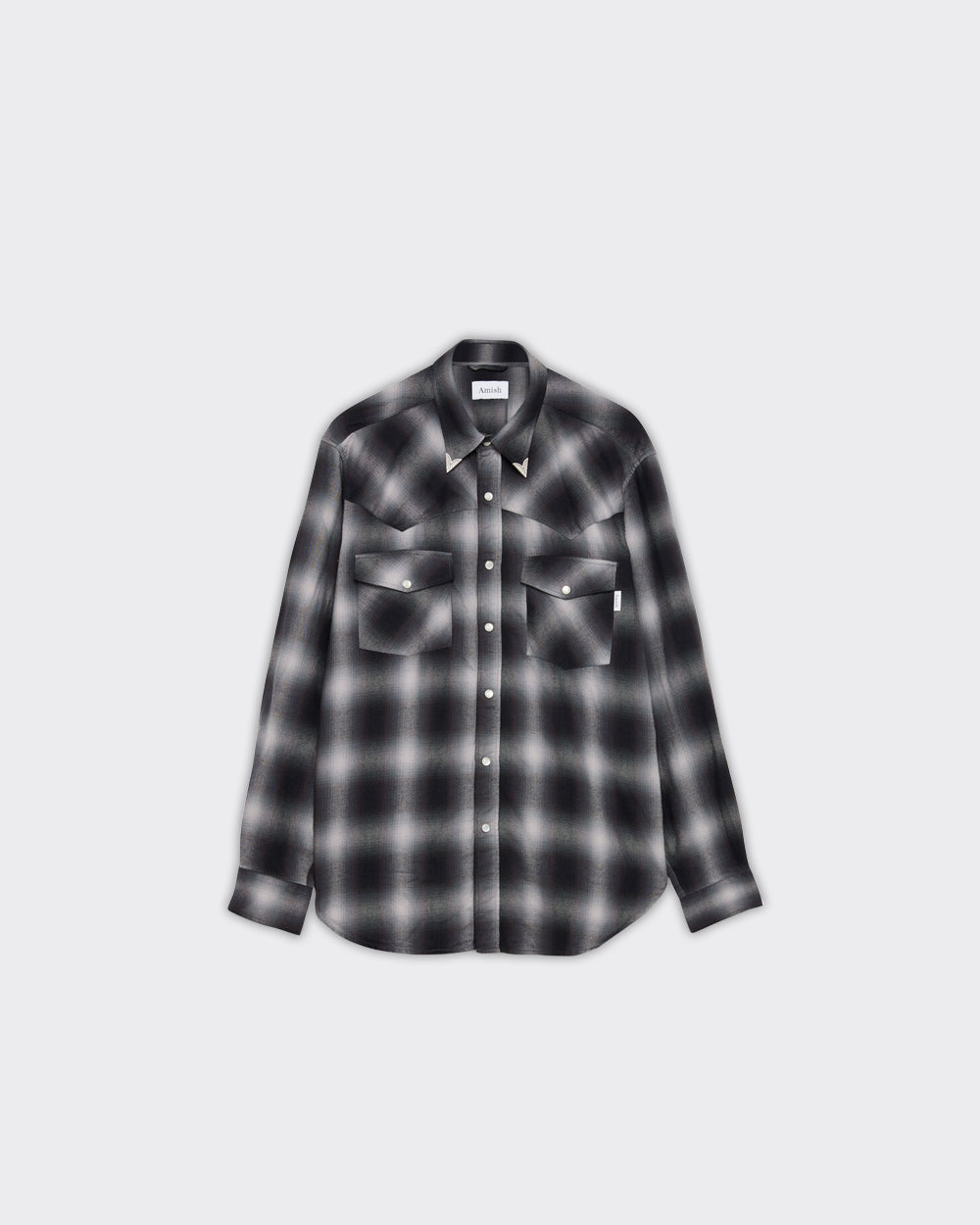 Camicia Texaco Hombre Plaid Washed Charcoal