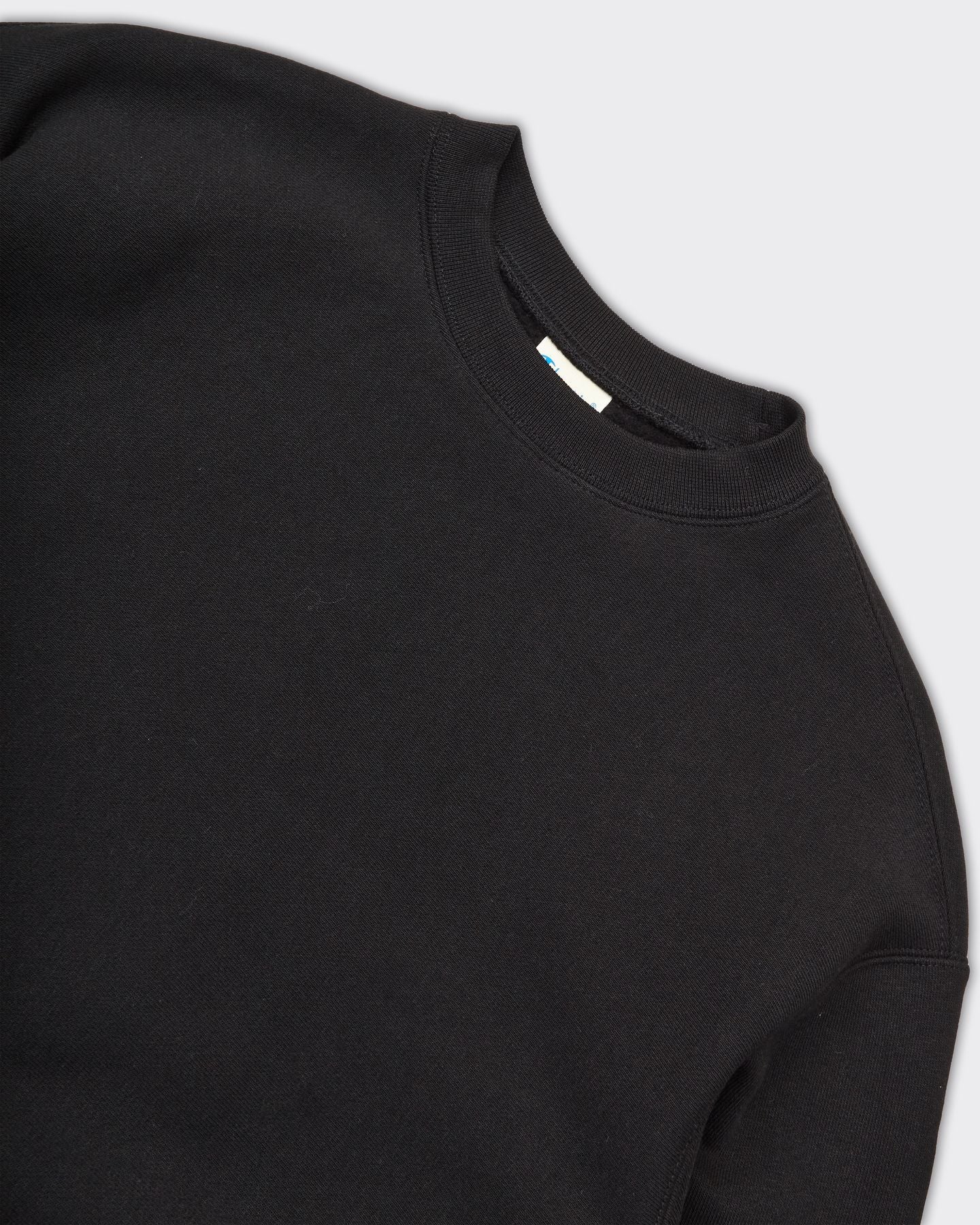 Reverse Weave Crew Neck Sweatshirt Black