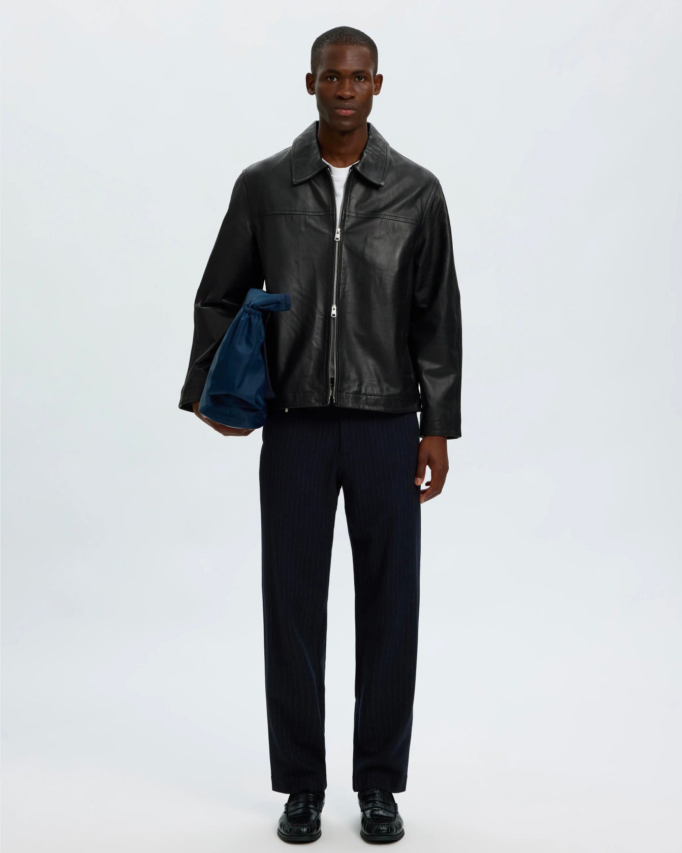 Giacca Blouson Lucas Leather Nera
