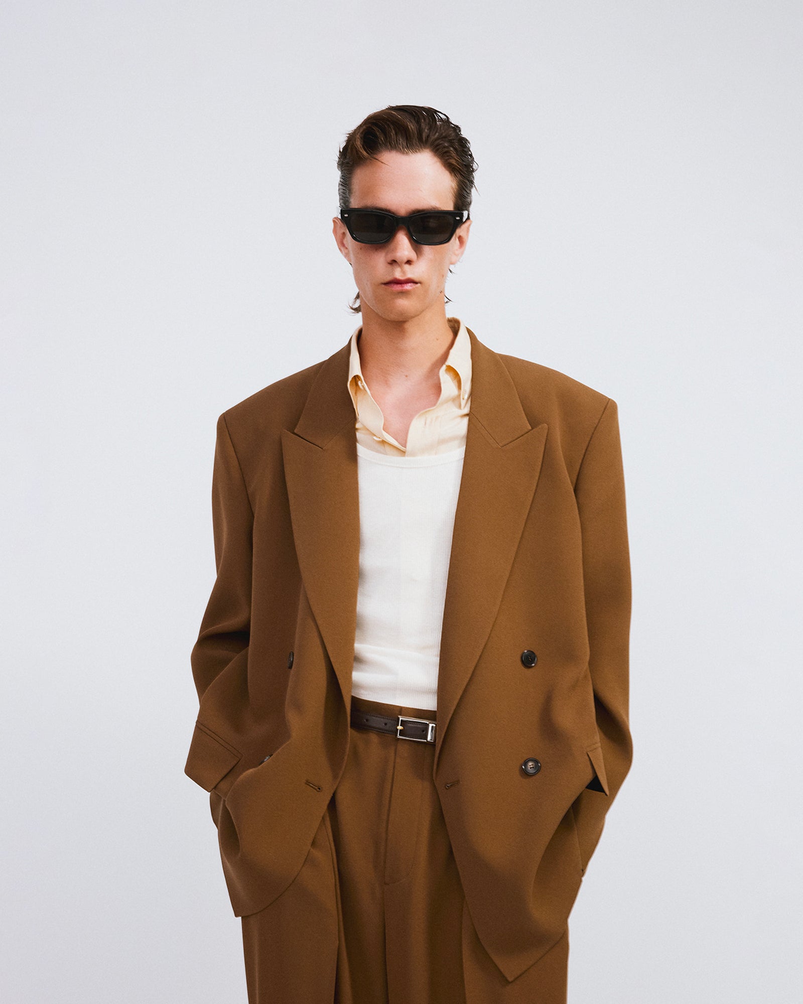 Blazer Suit Double Fluid Ochre
