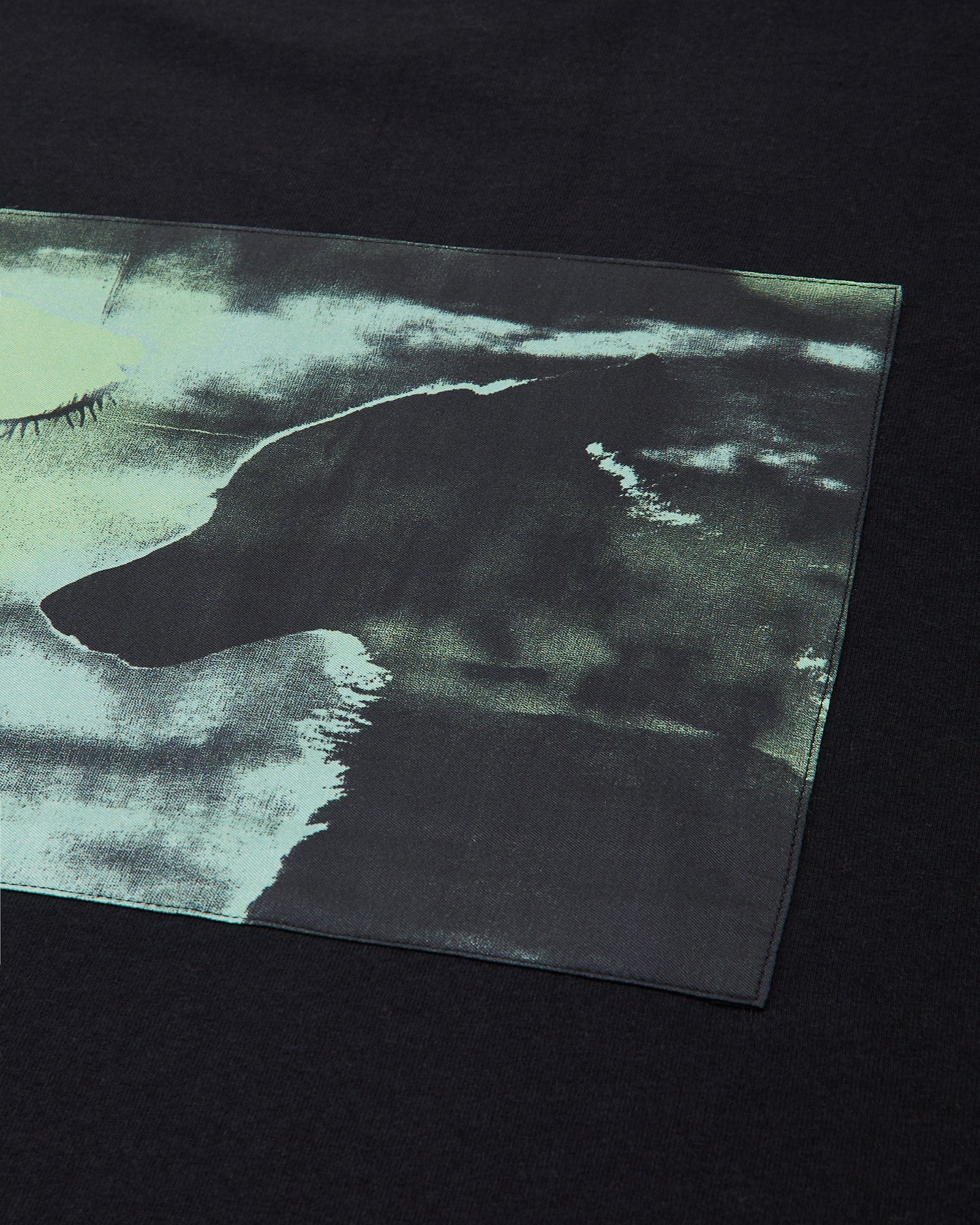 T-Shirt Oversize Dogs Print Nera