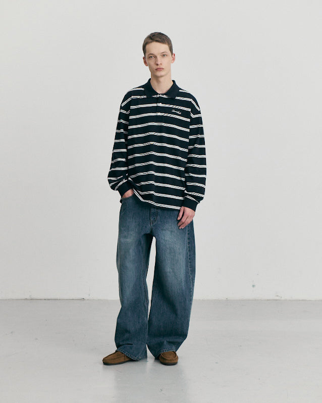 Jeans Relaxed Curved Wide Classic Blu