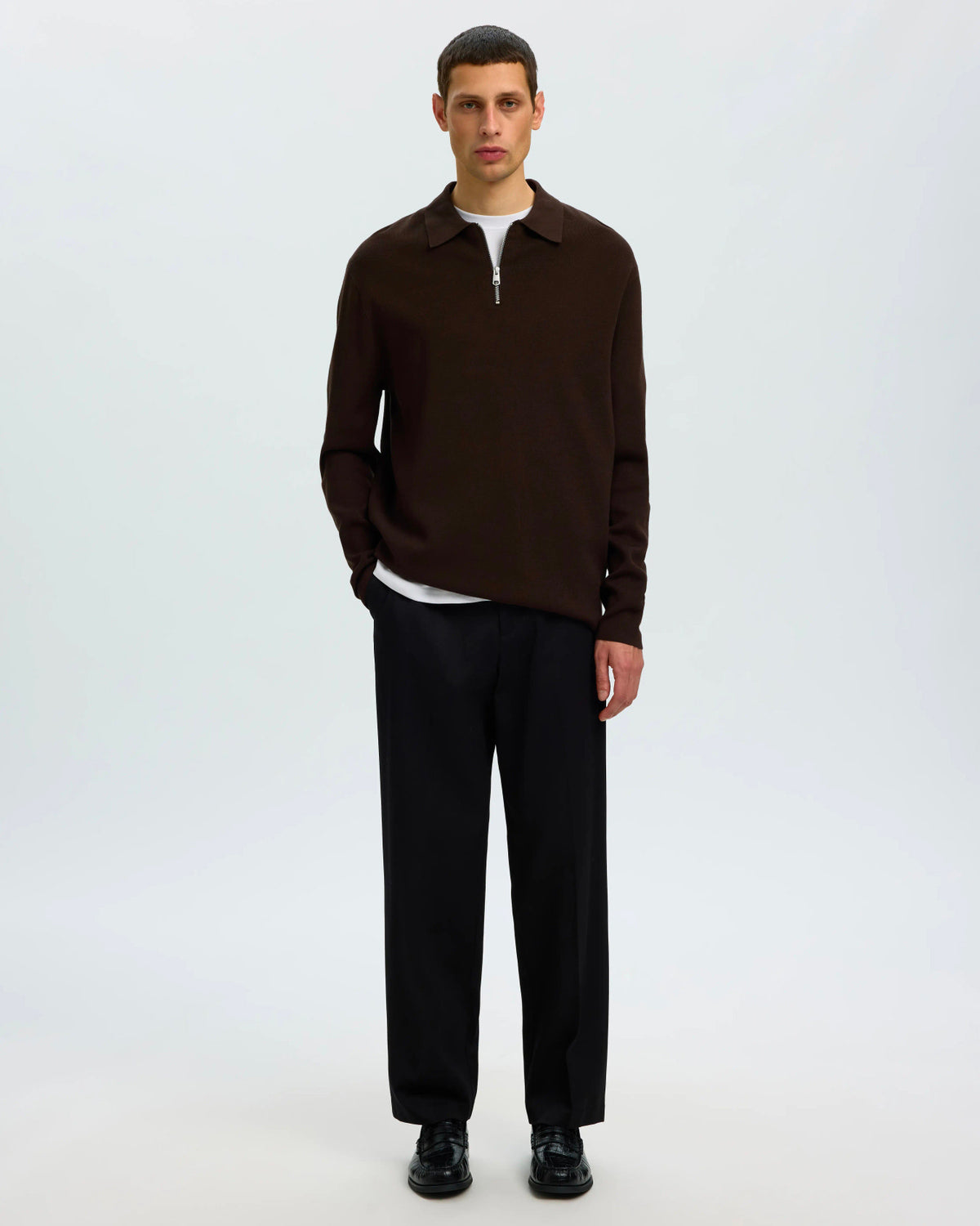 Polo Teller Knit Half Zip Delicioso