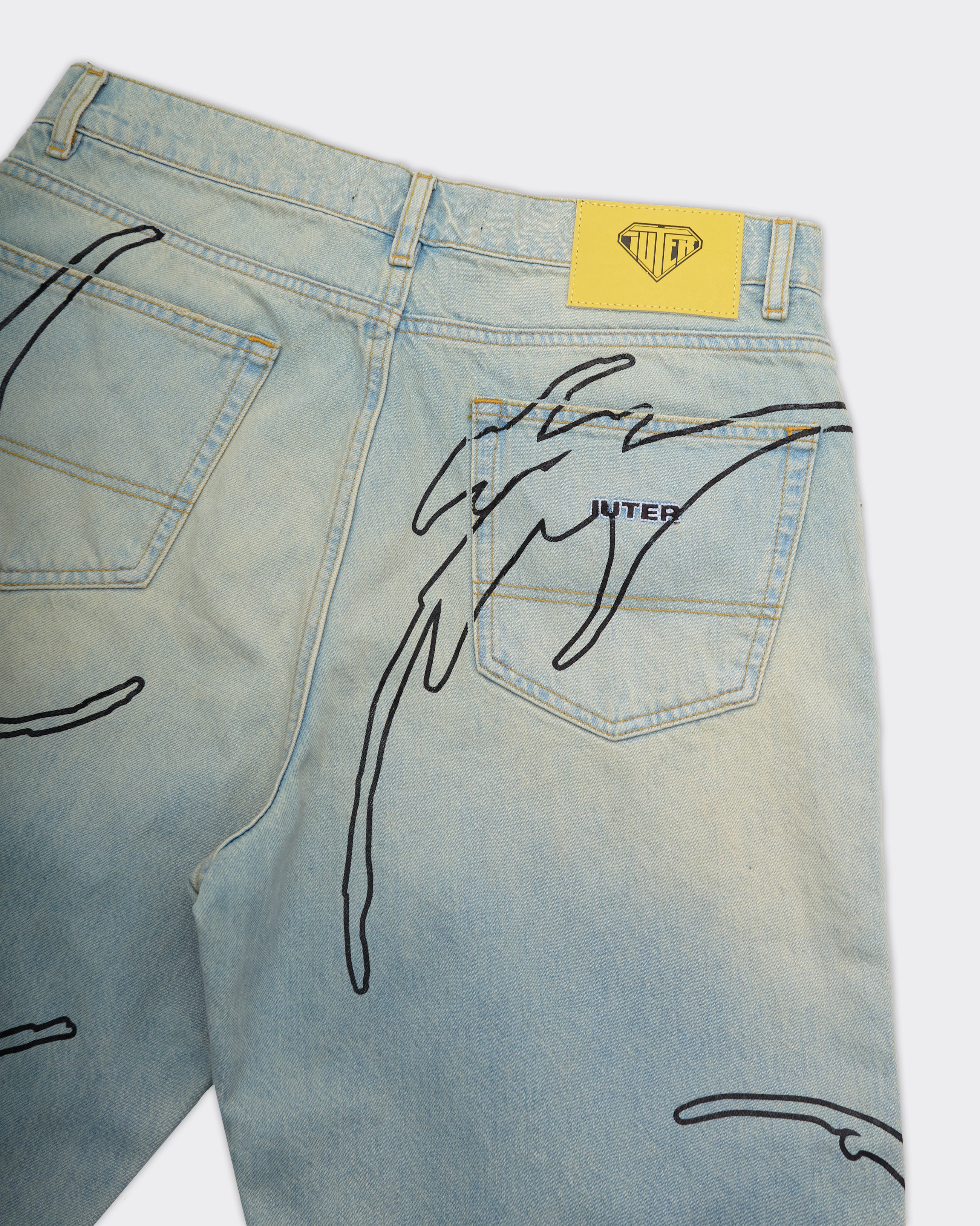 Shorts Denim Legacy Baggy Faded Blu