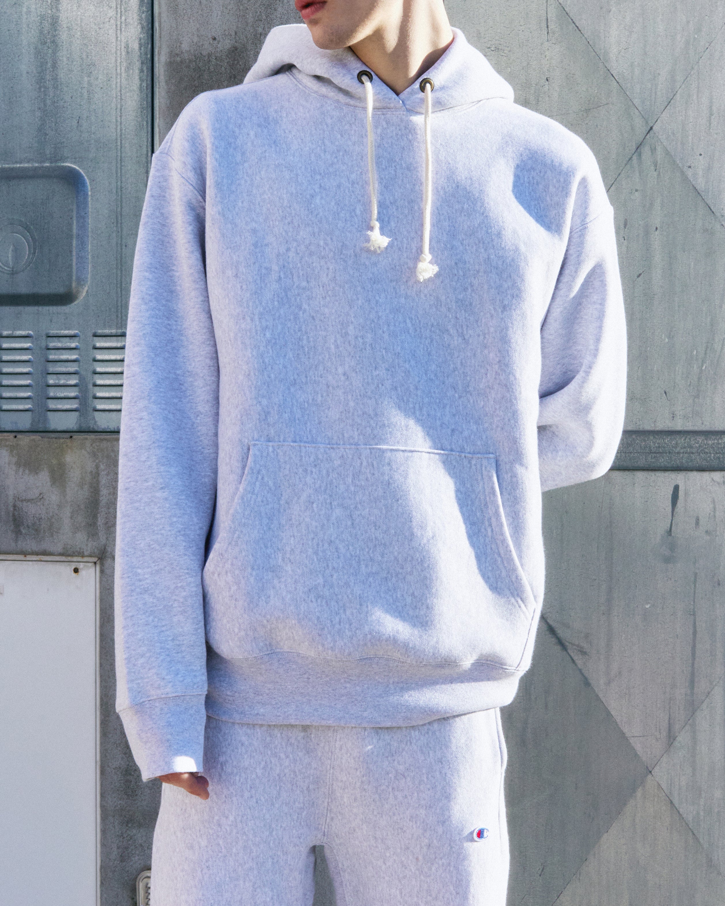 Reverse Weave Hoodie Grey