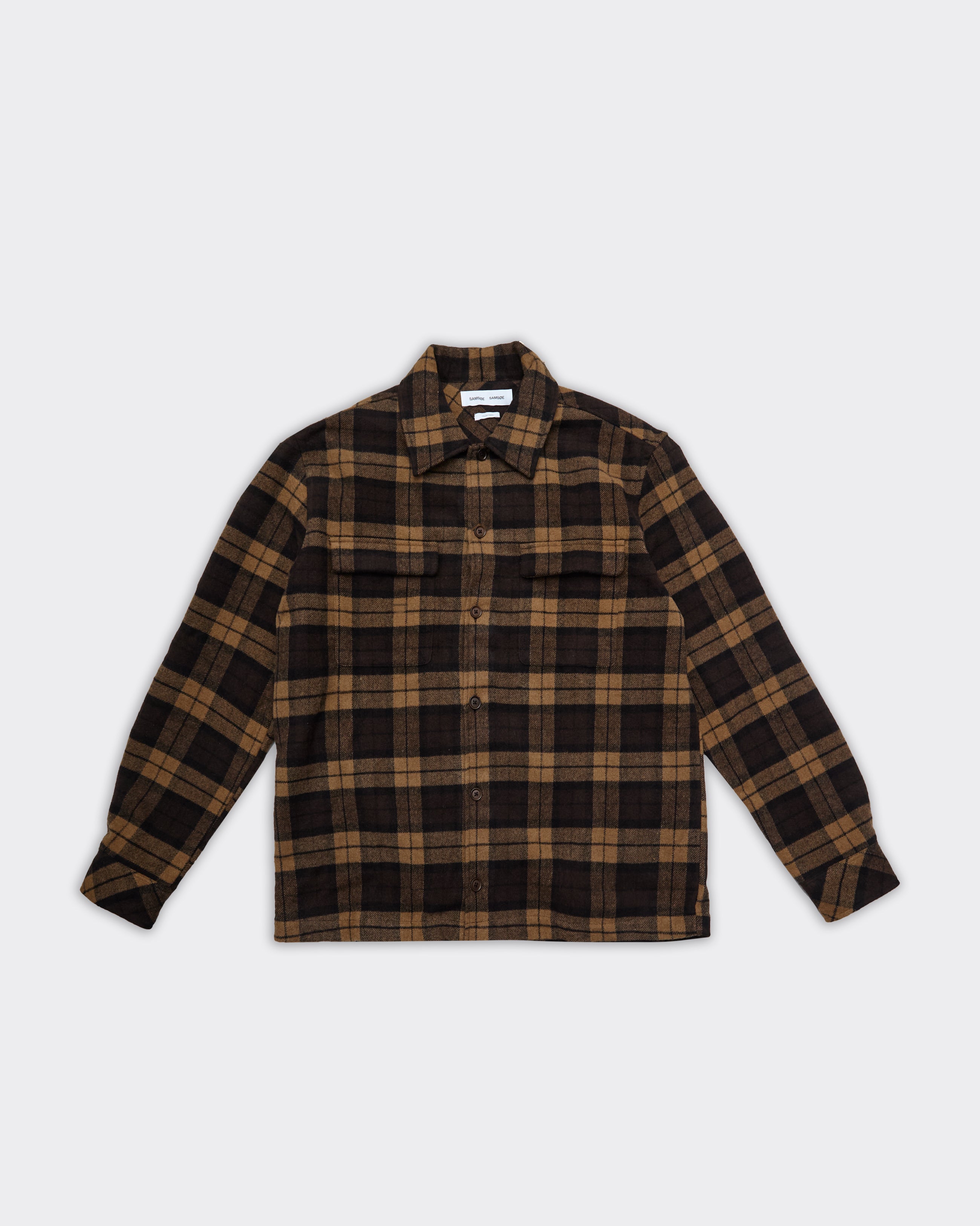 Camicia Overshirt Sacastor Check Marrone/Nera