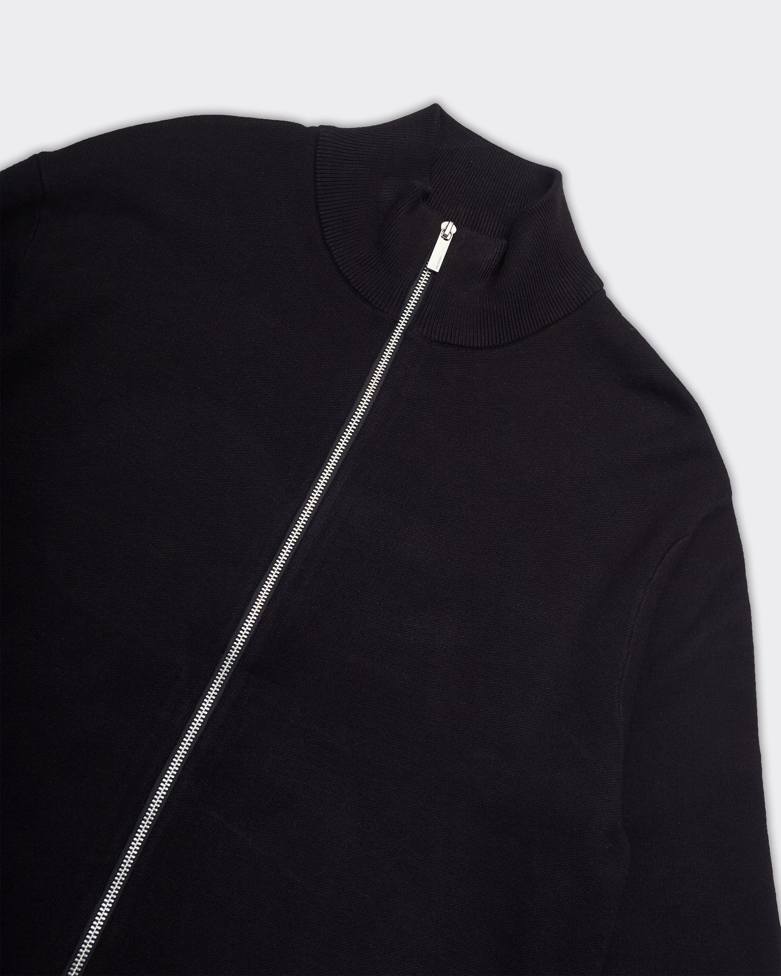Cardigan Teller Relaxed Zip Nero