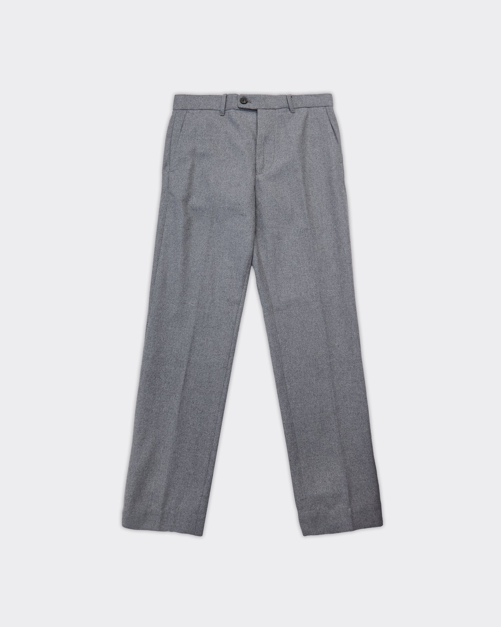 Pantalone Straight Terry Wool Blend Grey Melange